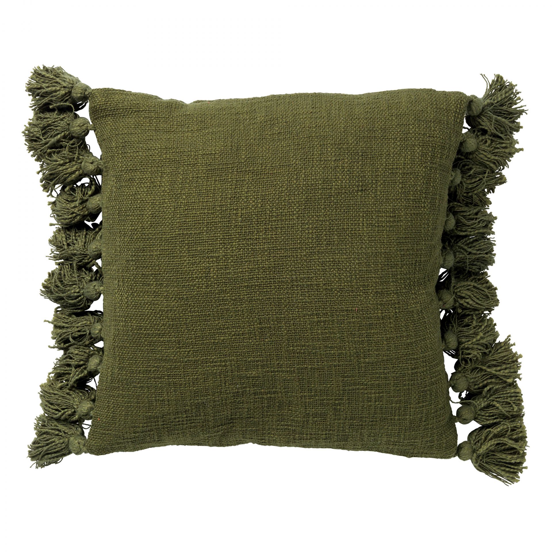 RUBY - Housse de Coussin en coton 45x45 cm Chive - vert