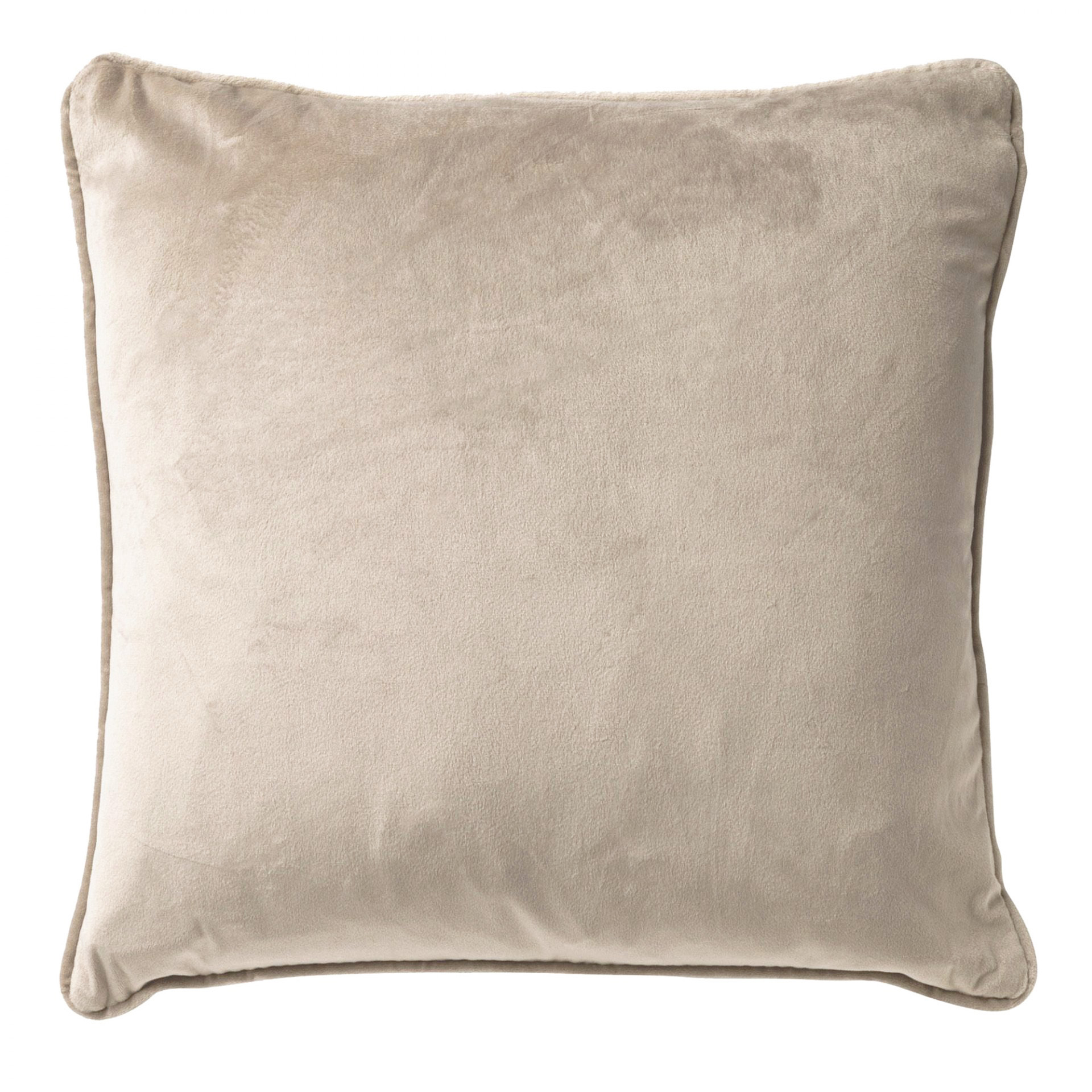 FINN - Sierkussen 60x60 cm - velvet - effen kleur - Pumice Stone - beige