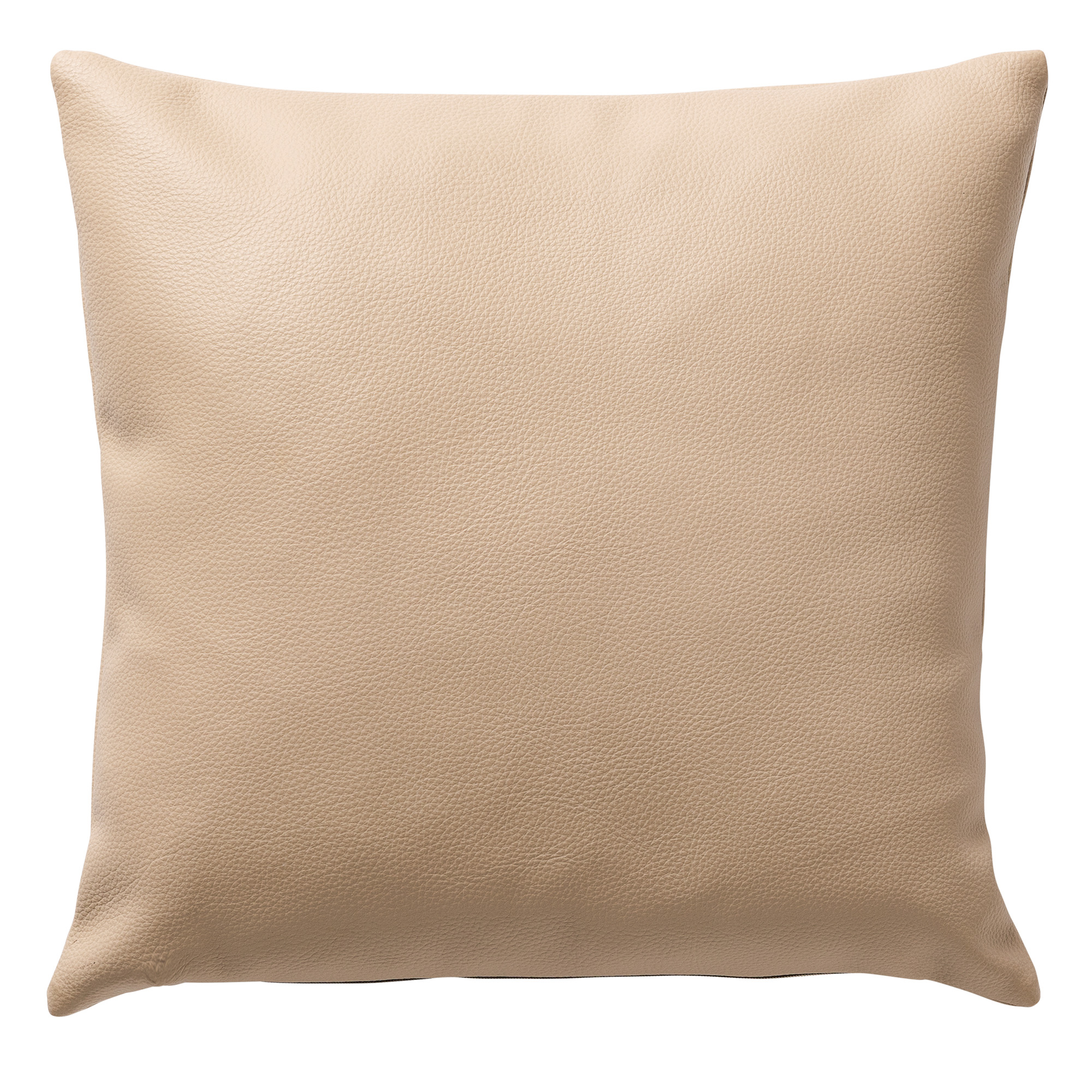JARED - Cushion 45x45 cm - leather look - solid colour - Irish Cream - beige