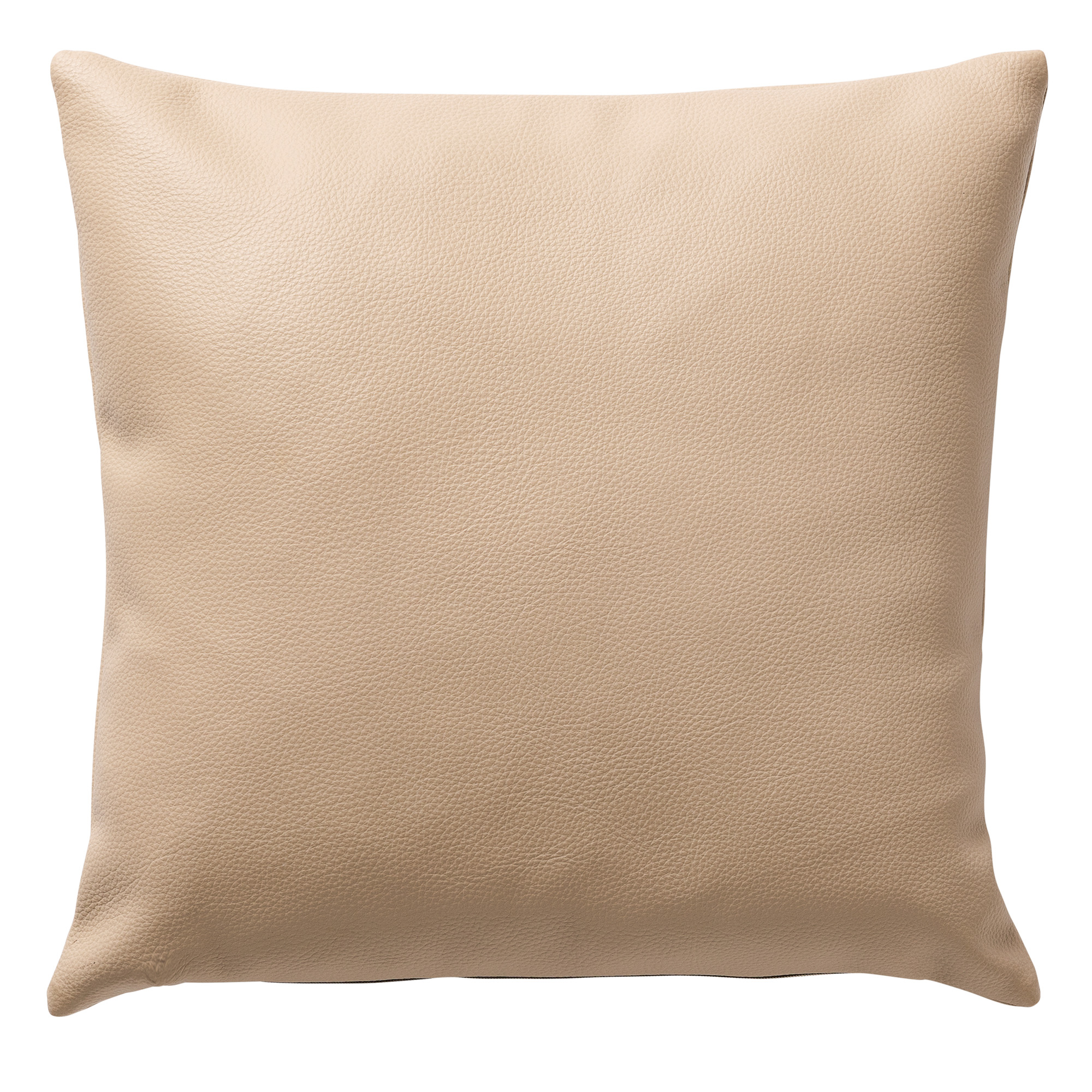 JARED - Cushion cover 45x45 cm - leather look - solid colour - Irish Cream - beige