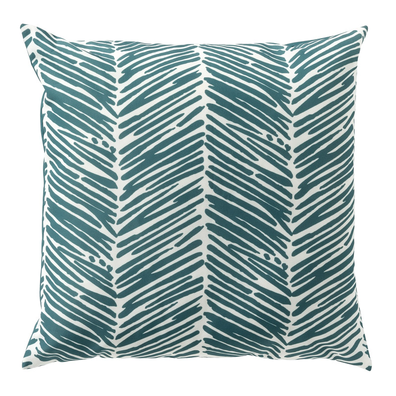 DEAN - Outdoor Cushion 45x45 cm - Sagebrush Green - green and white