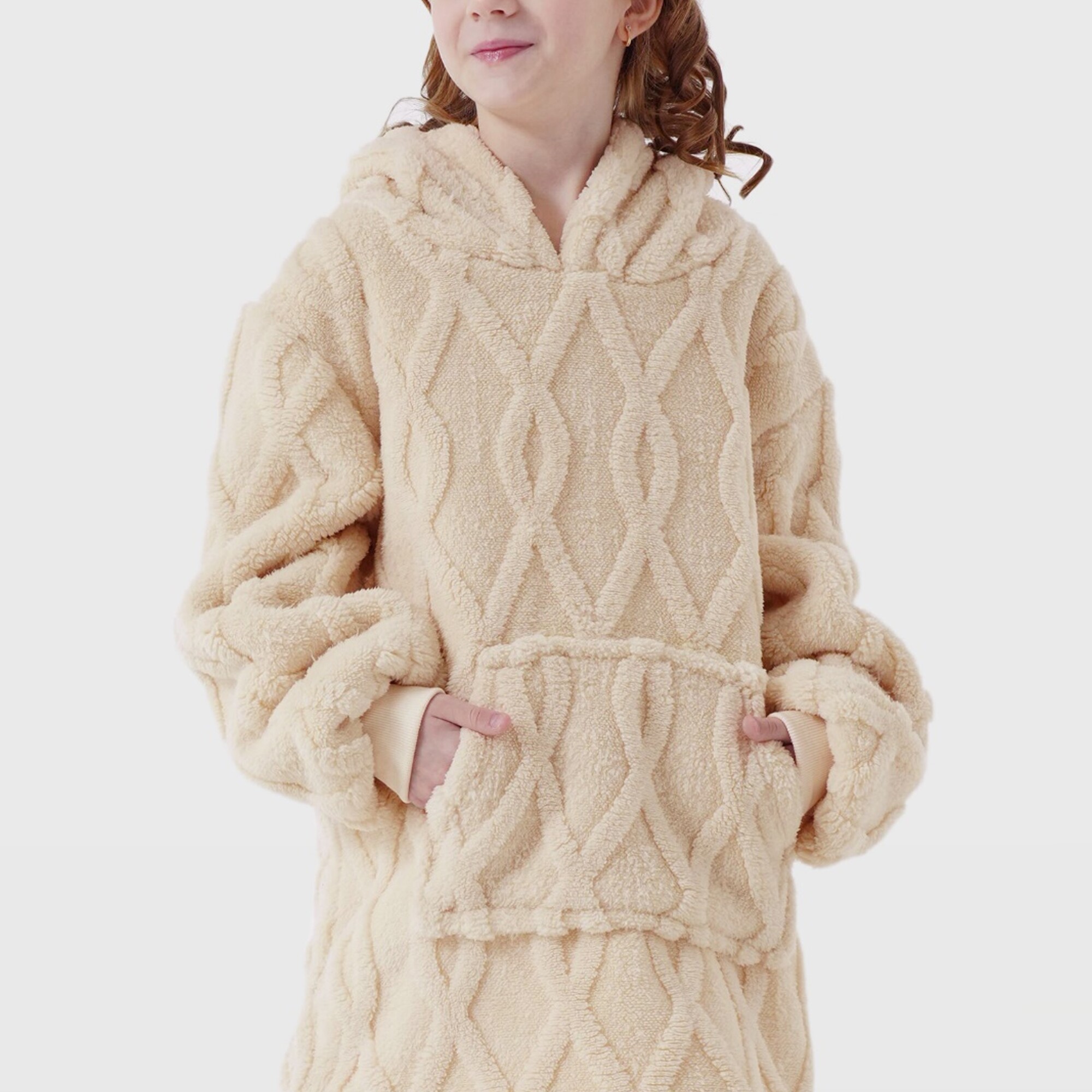 ROSETTA - hoodie 50x70 cm - kinderen - Bone White - wit