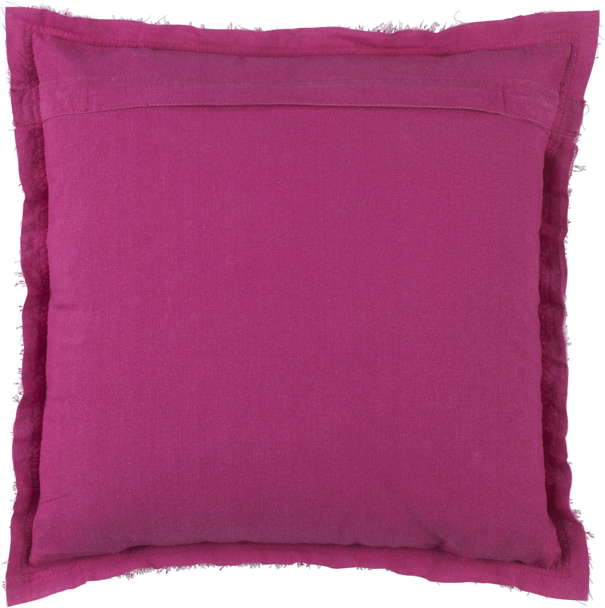 BURTO - Sierkussen XL - 70x70 cm  fuchsia -  roze - van gewassen katoen - lounge kussen