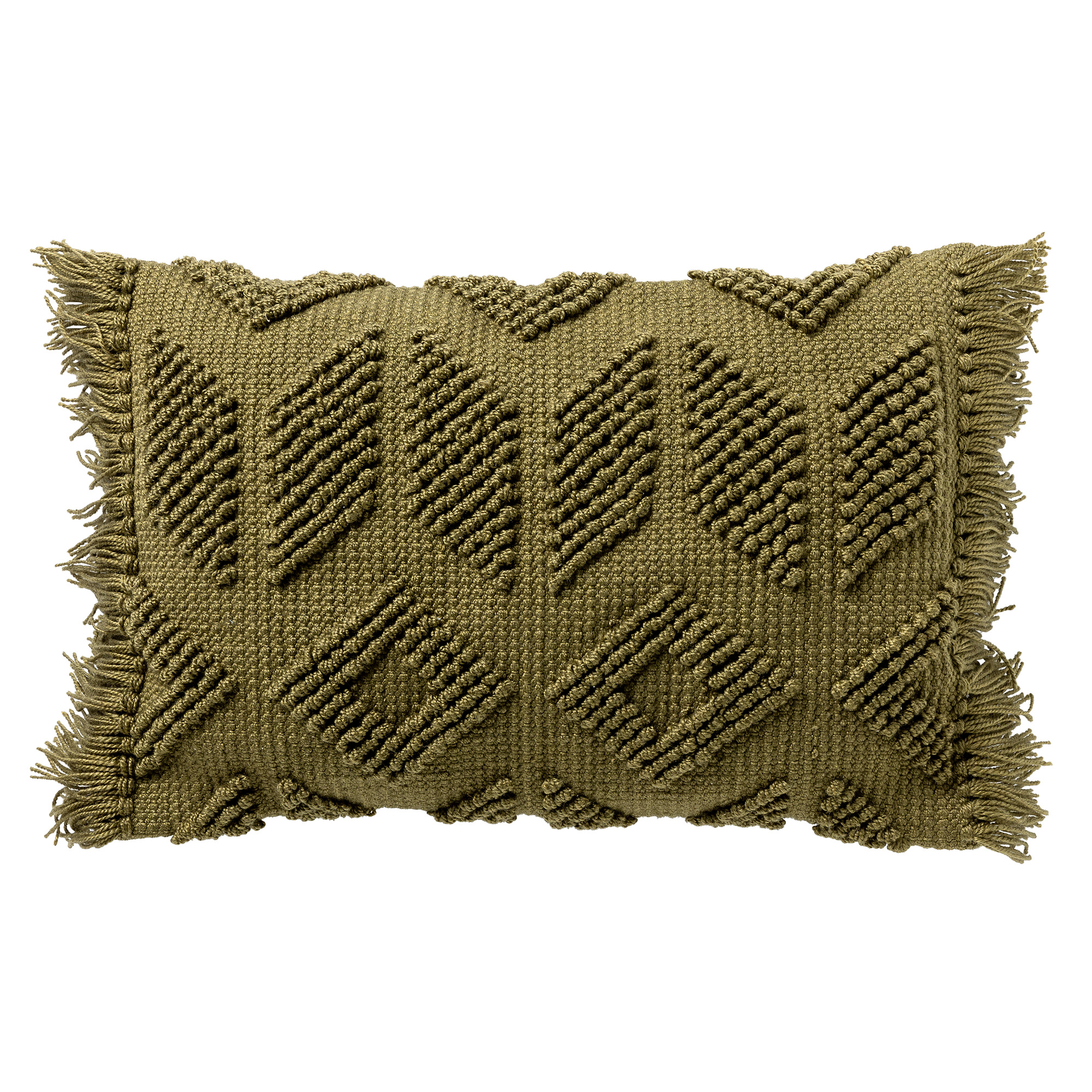 ODIN - Cushion 40x60 cm with cushion cover made of 90% recycled polyester - Eco Line collection - Olive Branch - green 