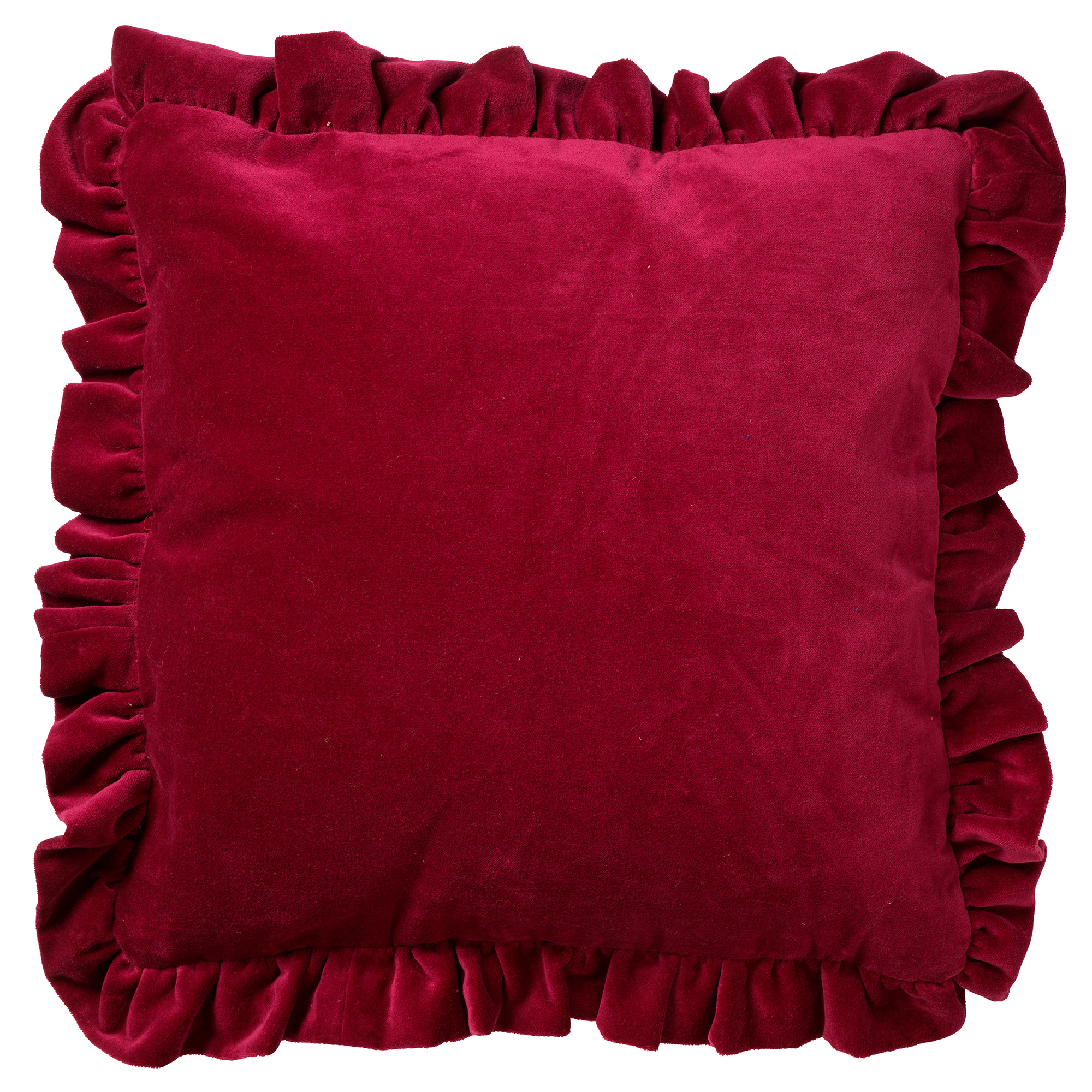 YARA - Cushion 45x45 cm Red Plum - red