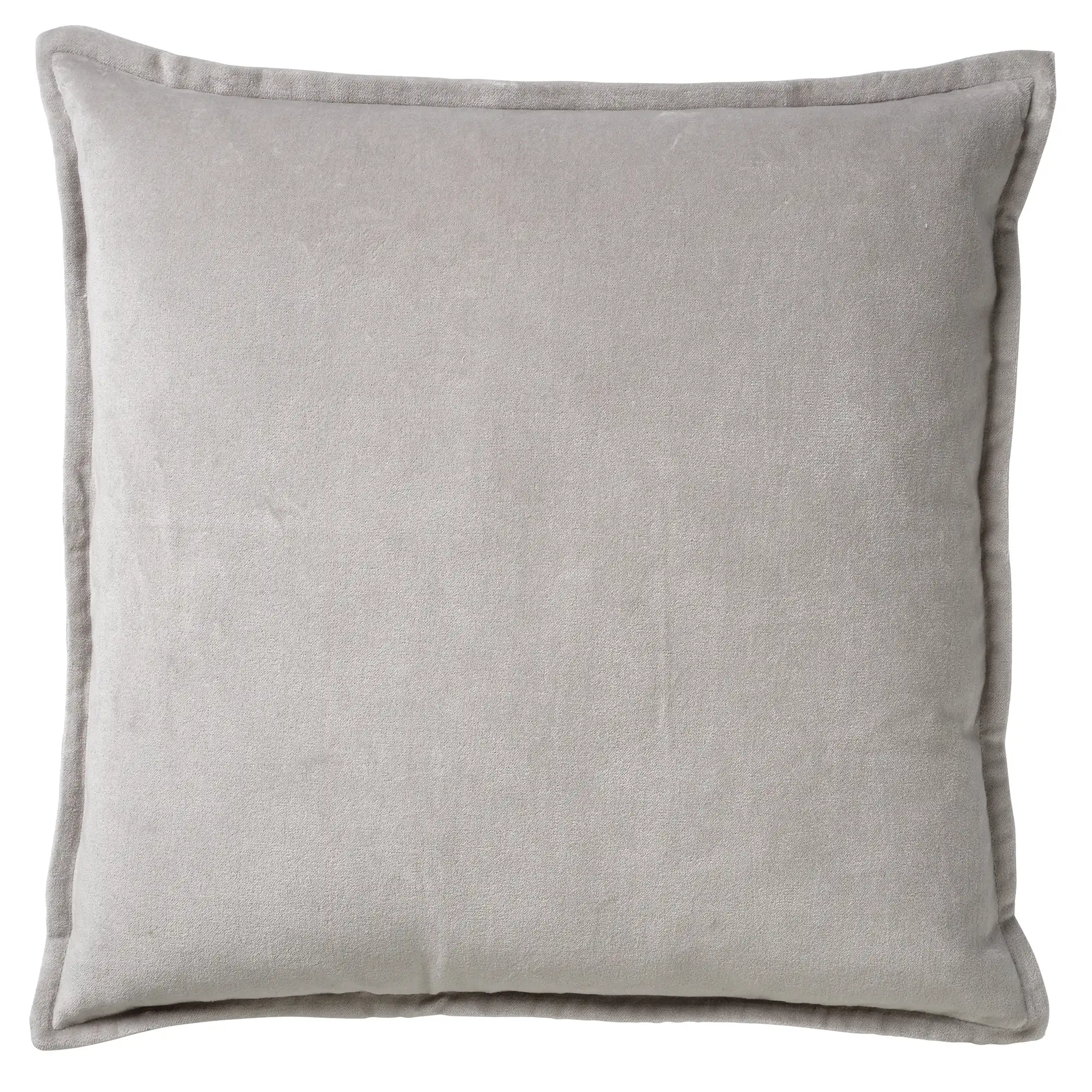 CAITH - Sierkussen 50x50 cm - 100% katoen velvet - lekker zacht - Micro Chip - lichtgrijs