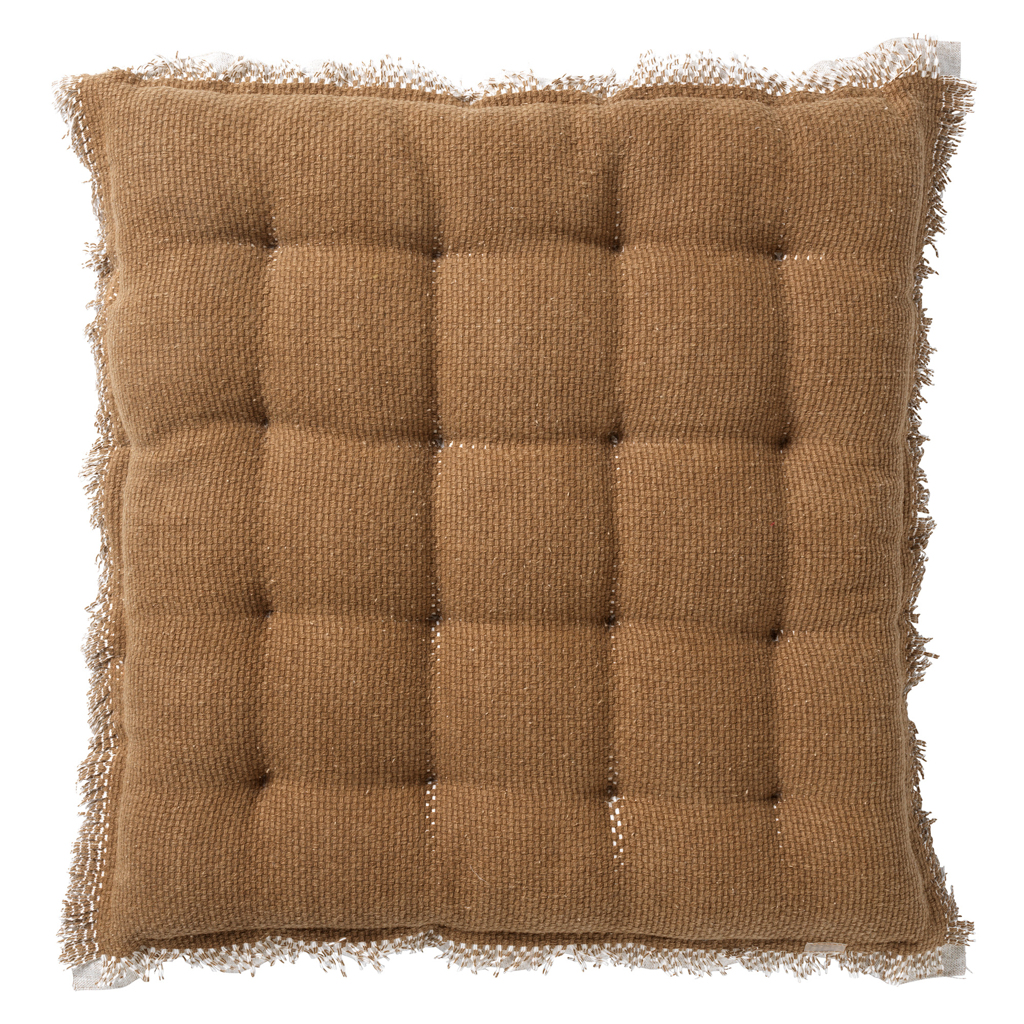 BURTO - Seat pad cushion coton Tobacco Brown 40x40 cm