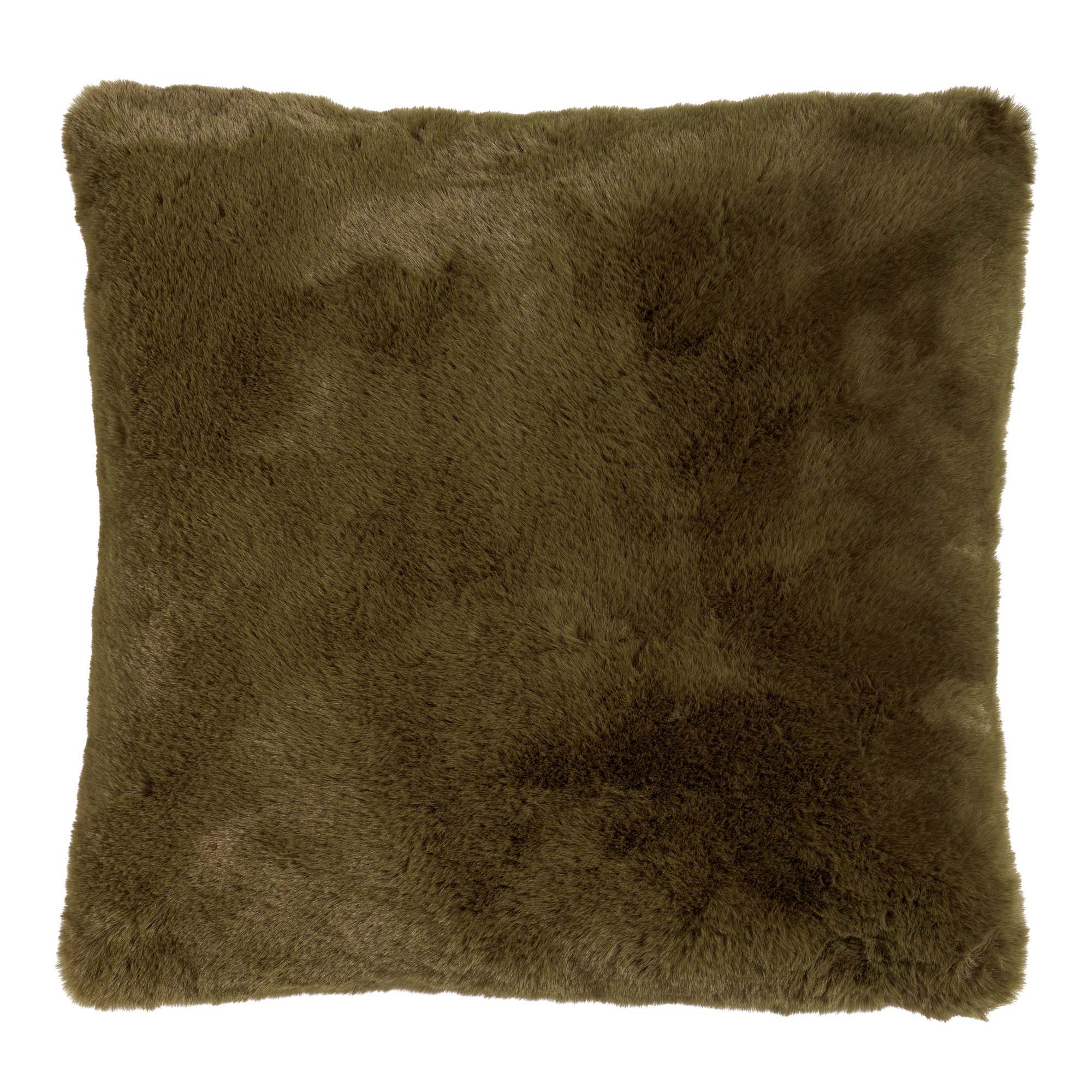 ZAYA - Coussin unicolore 60x60 cm - Military Olive - vert