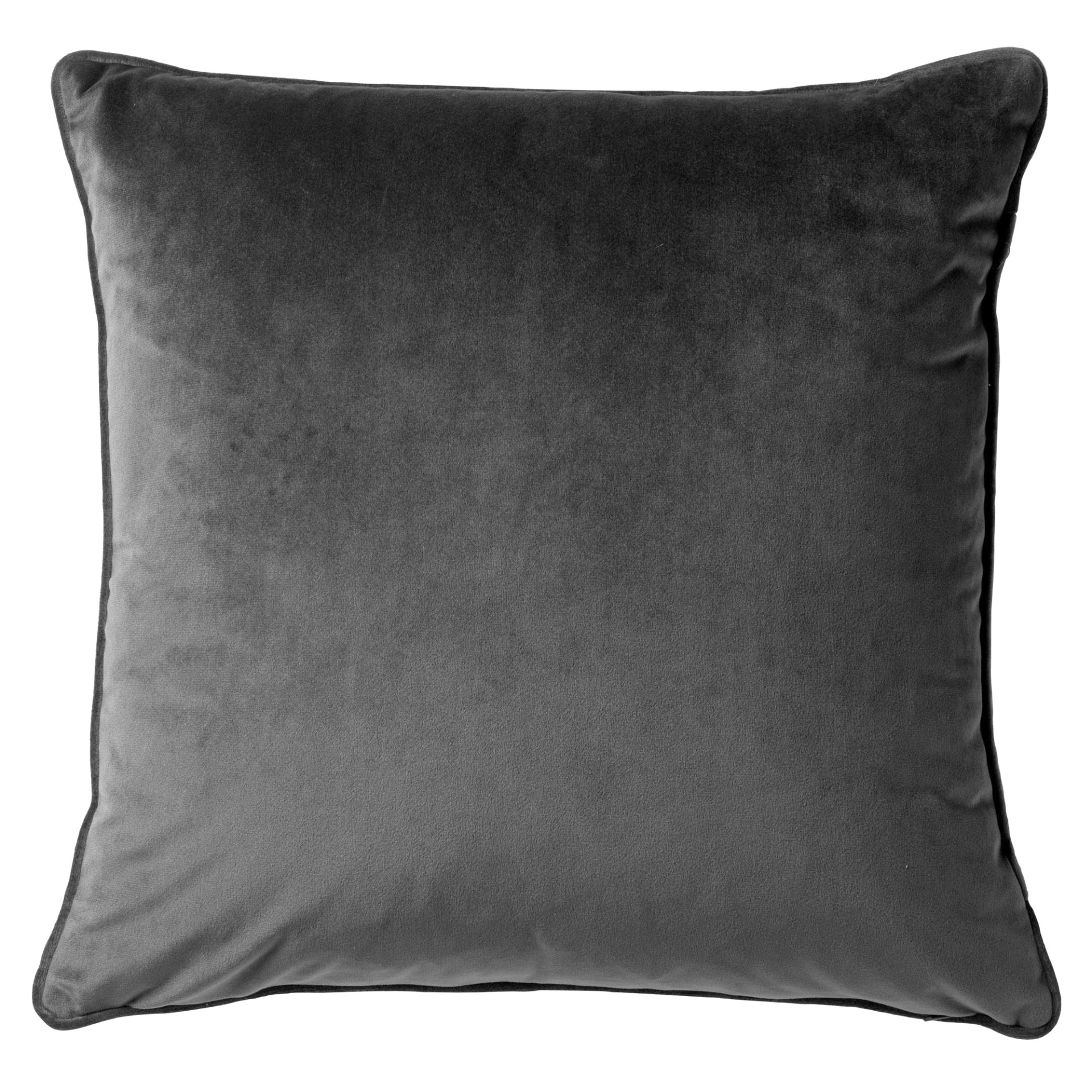 FINN - Housse de coussin en velours Charcoal Gray 60x60 cm 