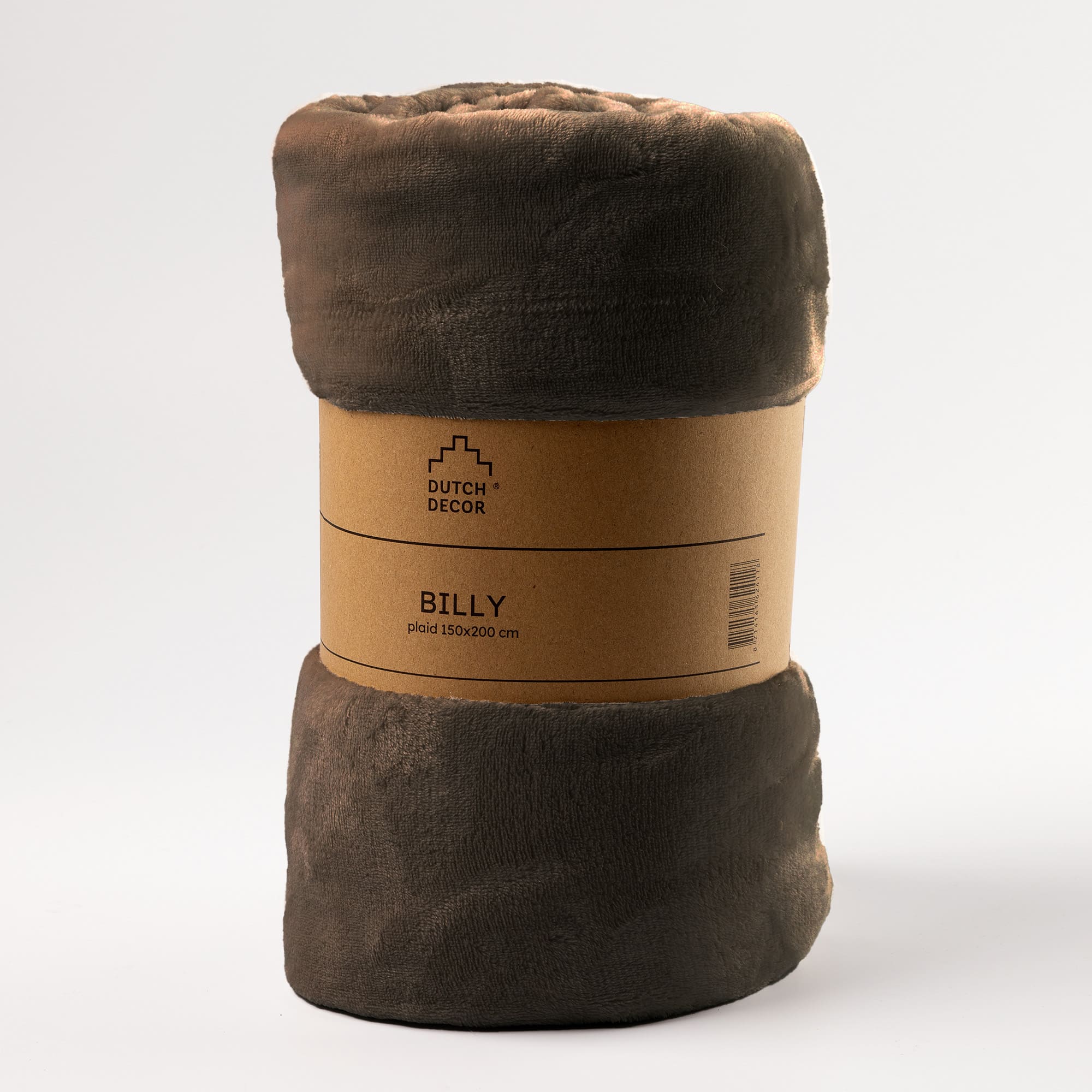 BILLY - Plaid 150x200 cm - flannel fleece - superzacht - Chocolate Martini - donkerbruin