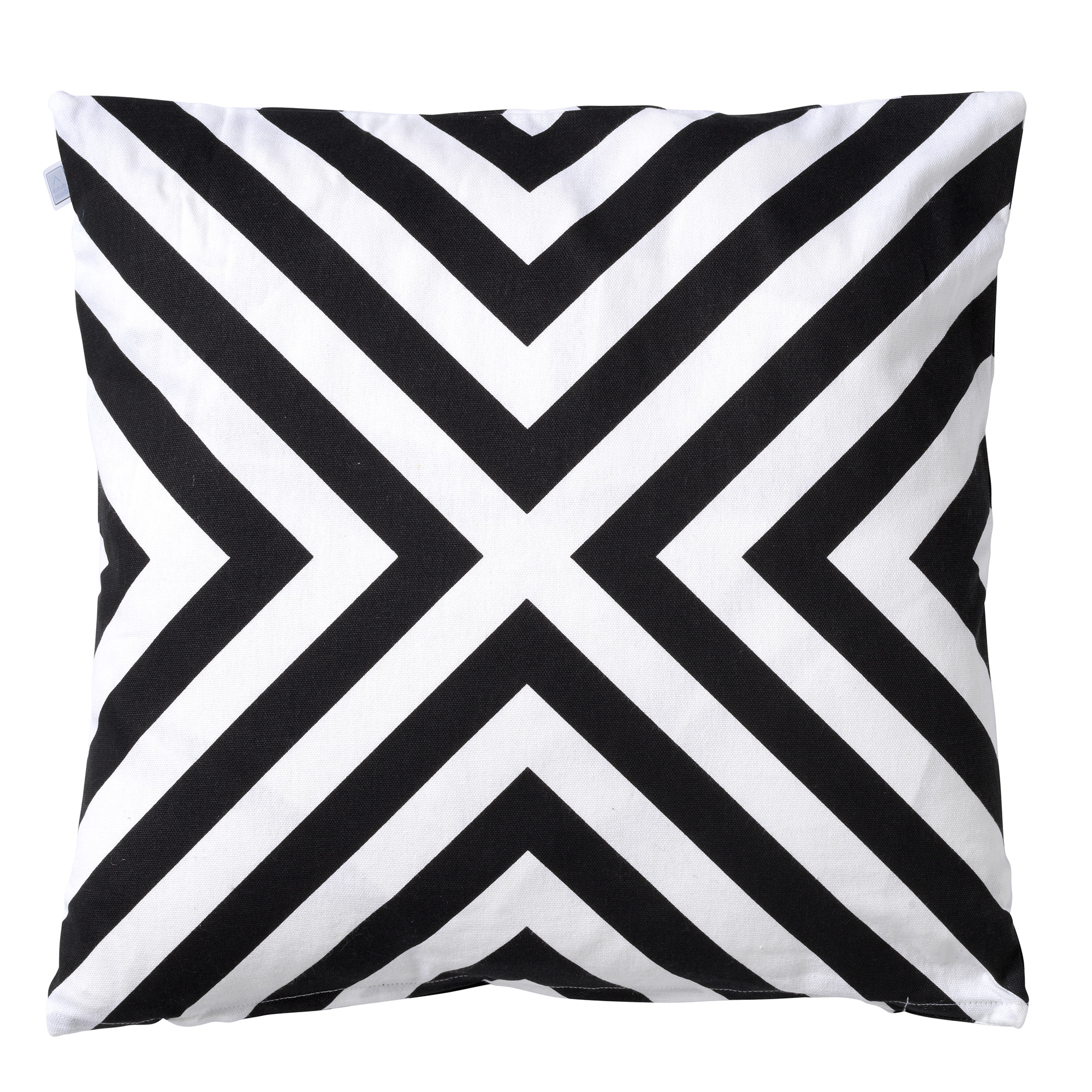 CROSS - Kussenhoes van 100% katoen 45x45 cm zwart en wit