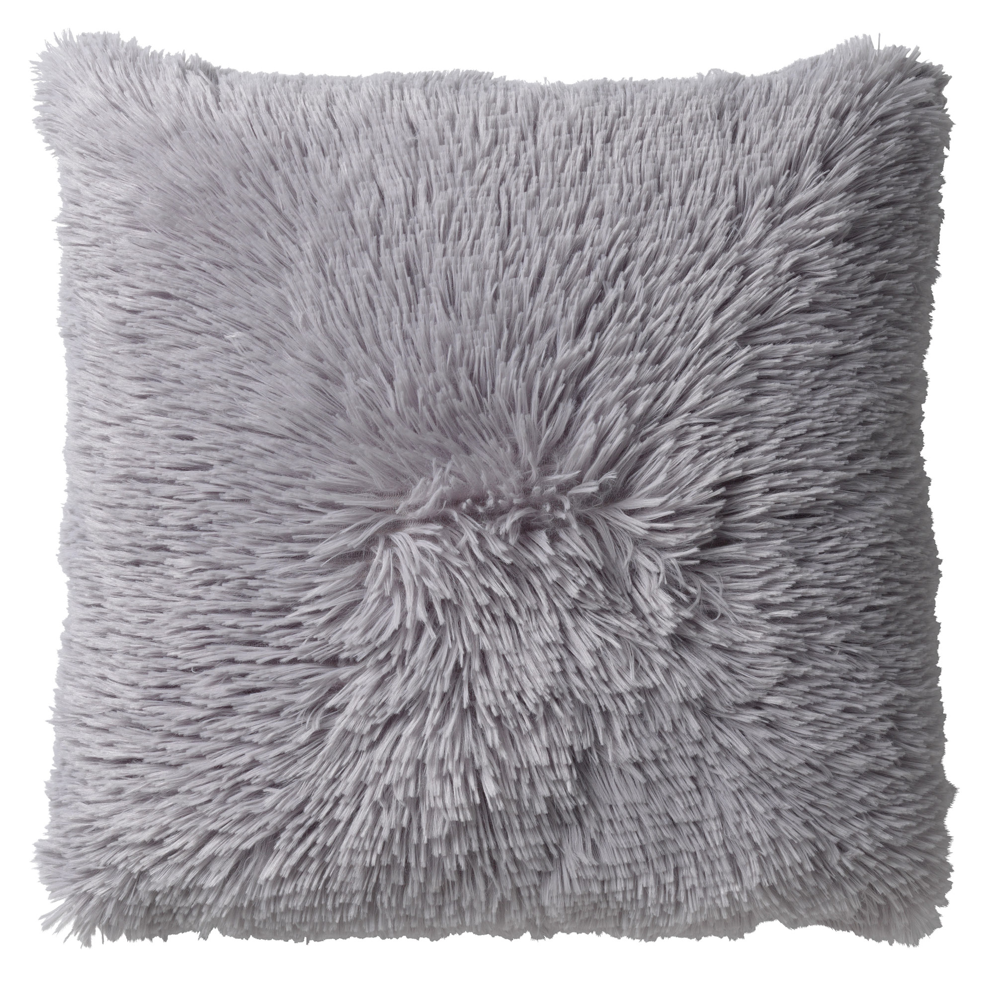FLUFFY - Sierkussen unikleur 45x45 cm - Micro Chip - lichtgrijs