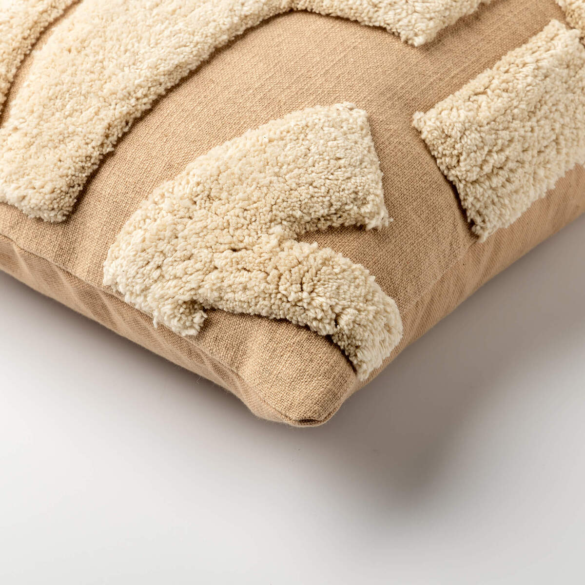 MILAS - sierkussen 30x50 cm - organisch - Semolina - beige 