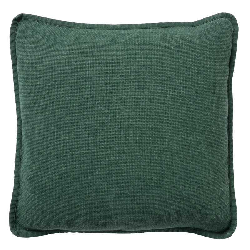 BOWIE - Cushion 45x45 cm - washed cotton - Mountain View - dark green