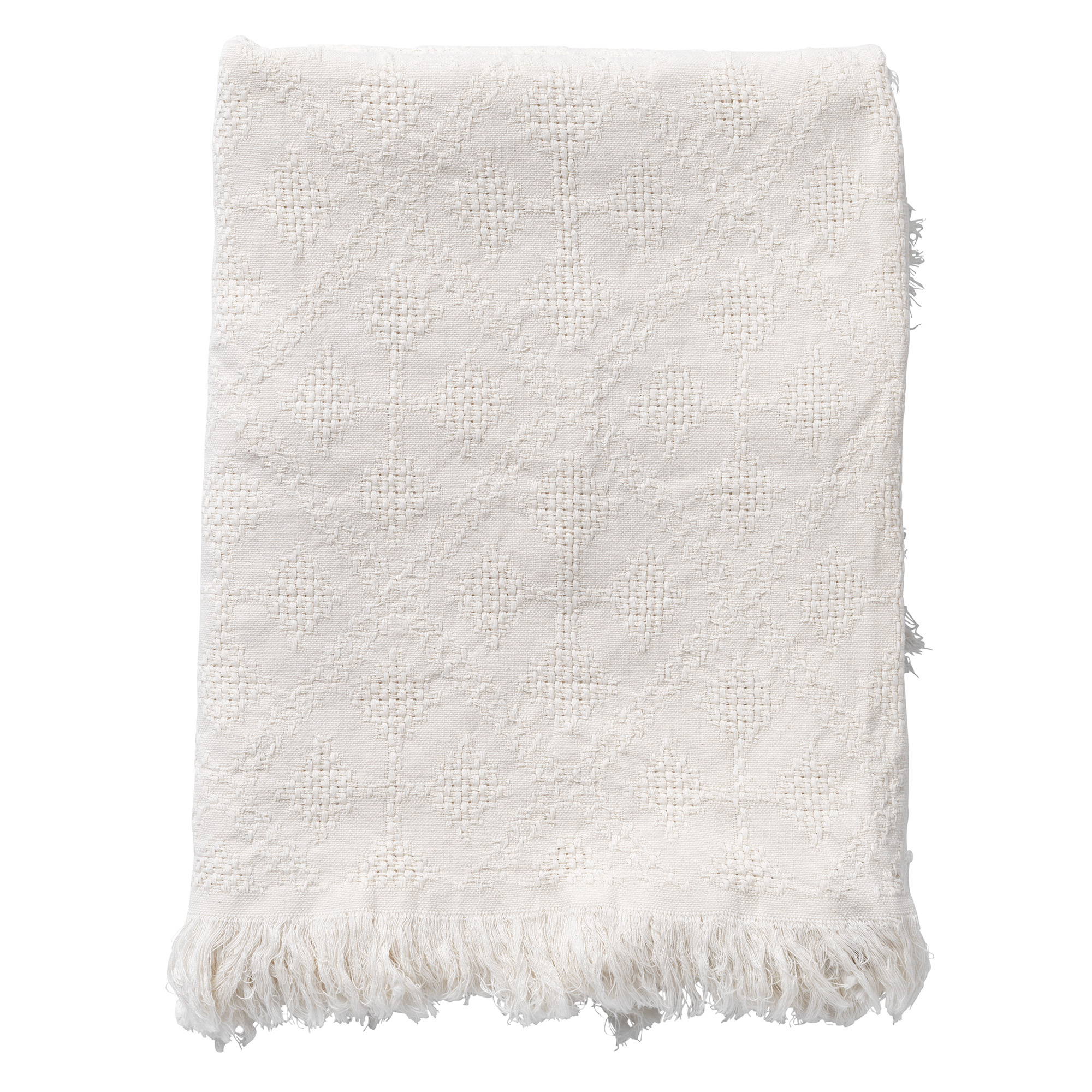 BELLE - Plaid en coton 130x180 cm Snow White - blanc