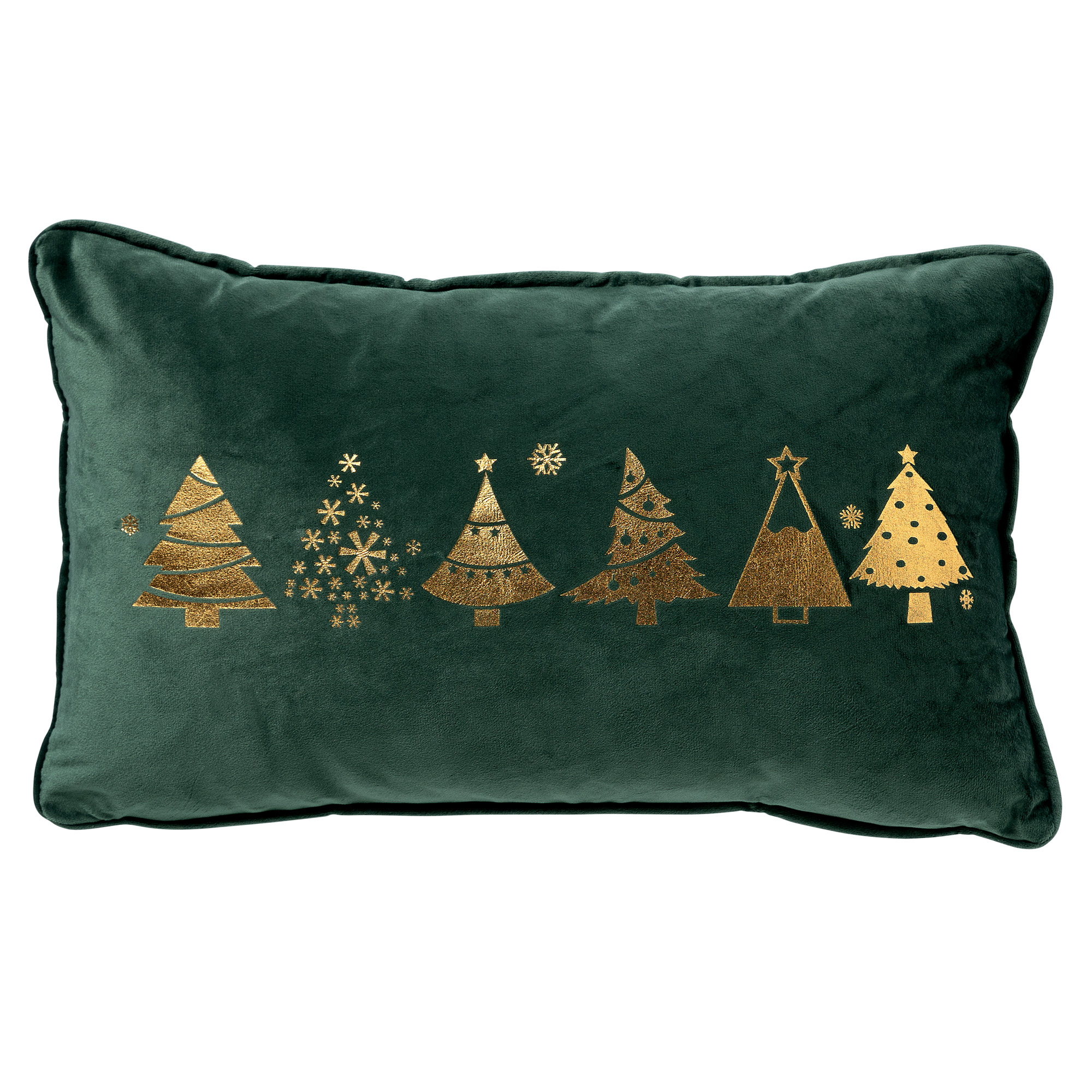 TREES - Coussin en velours 30x50 vert - Décoration de Noël