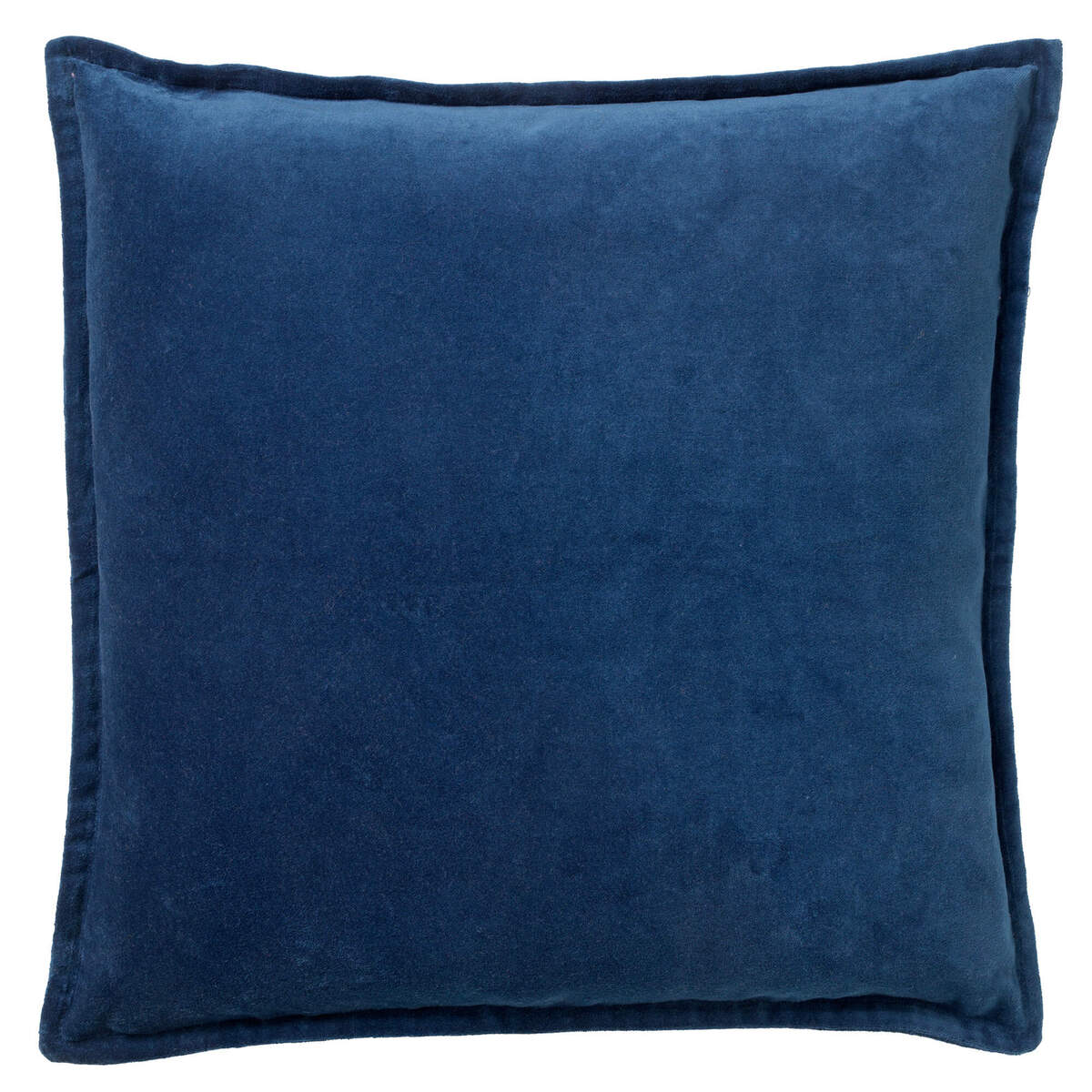 CAITH - Dekokissen 50x50 cm - 100 % Baumwoll-Velours - Insignia Blue - Dunkelblau