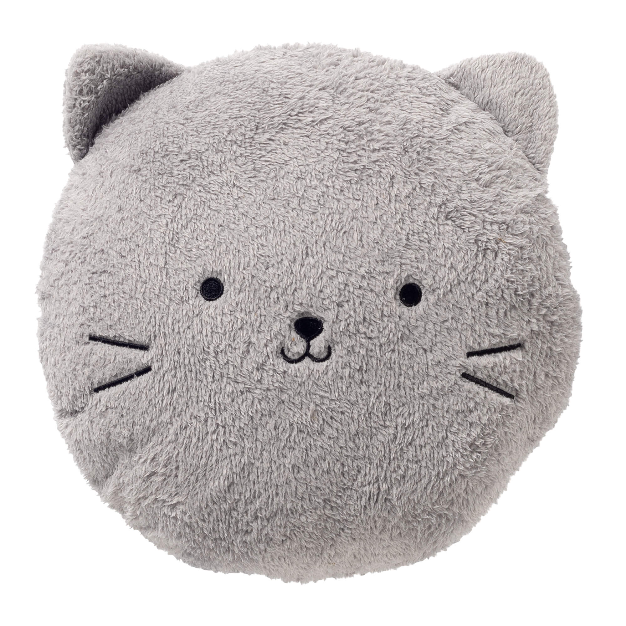 KATTY - Sierkussen Ø30 cm poes - grijs