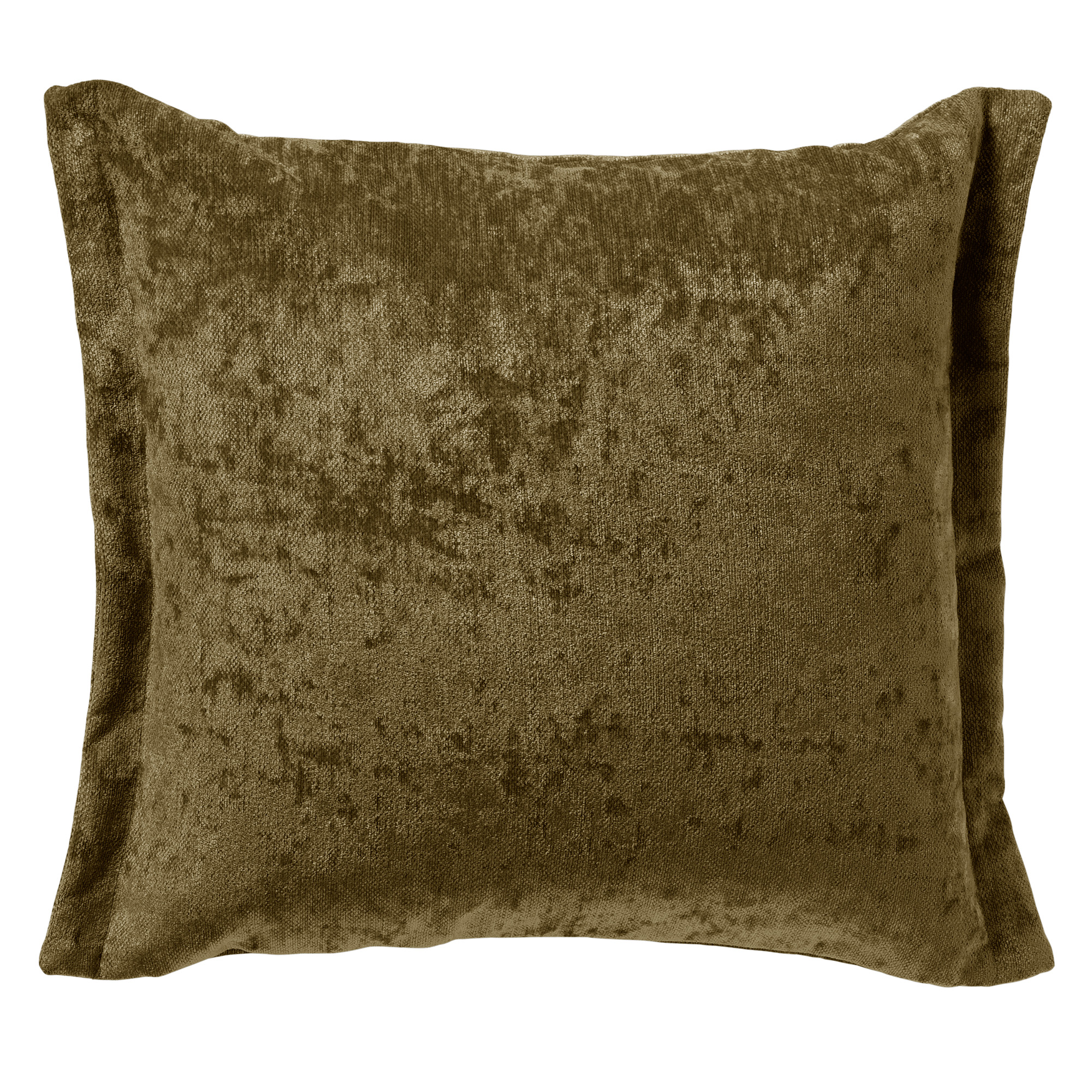 LEWIS - Coussin velours 45x45 cm Military Olive - vert