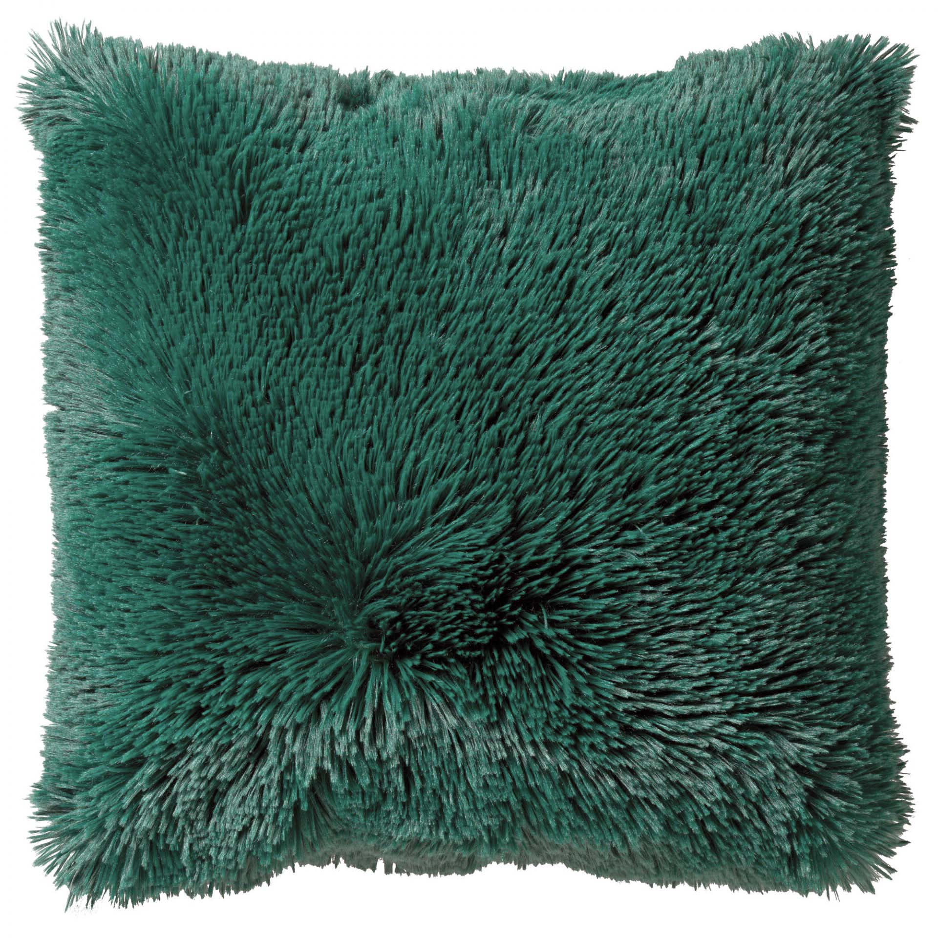 FLUFFY - Coussin imitation fourrure Galapagos Green 60x60 cm 