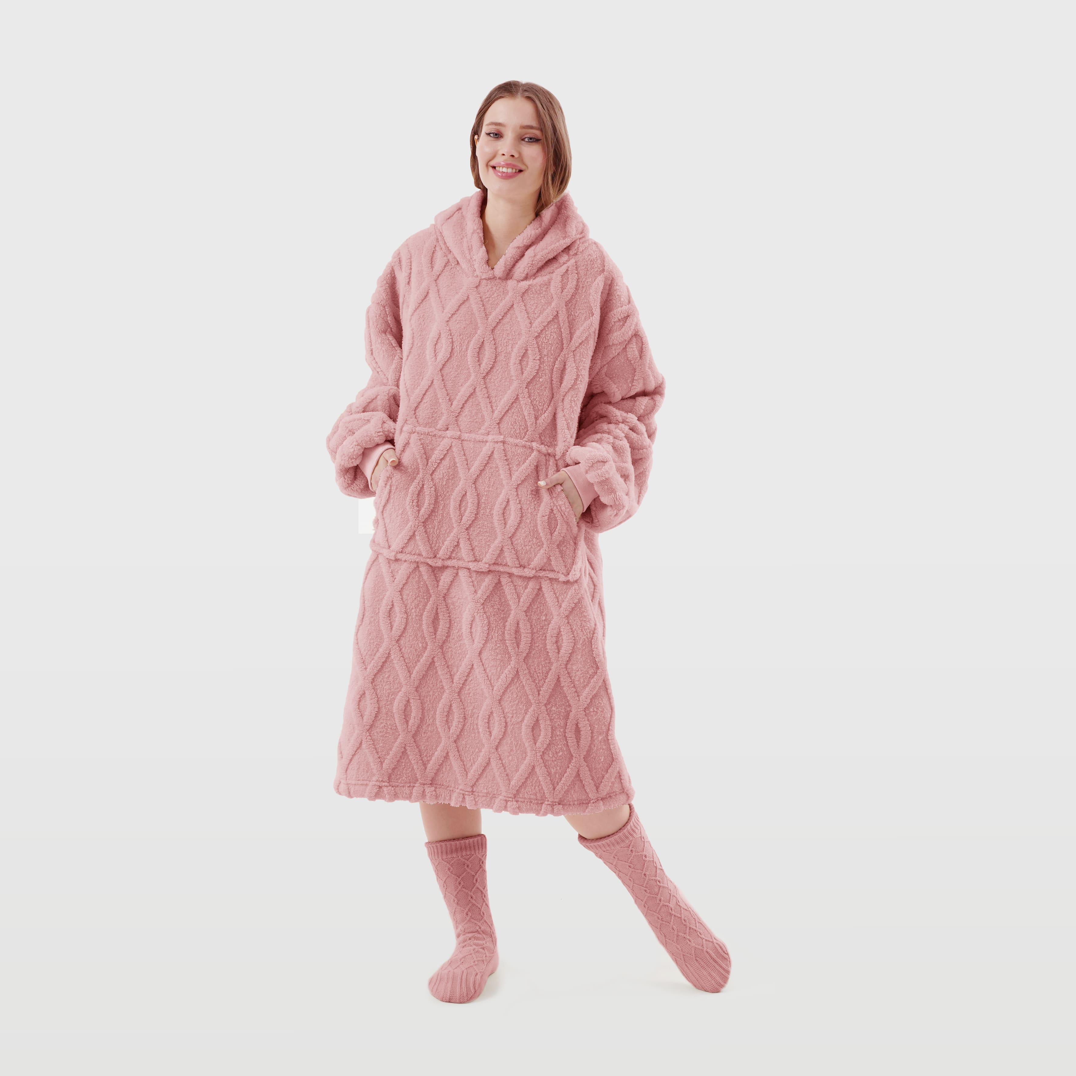 ROSETTA - Hoodie for adult 70x110 cm - Rose Tan - pink