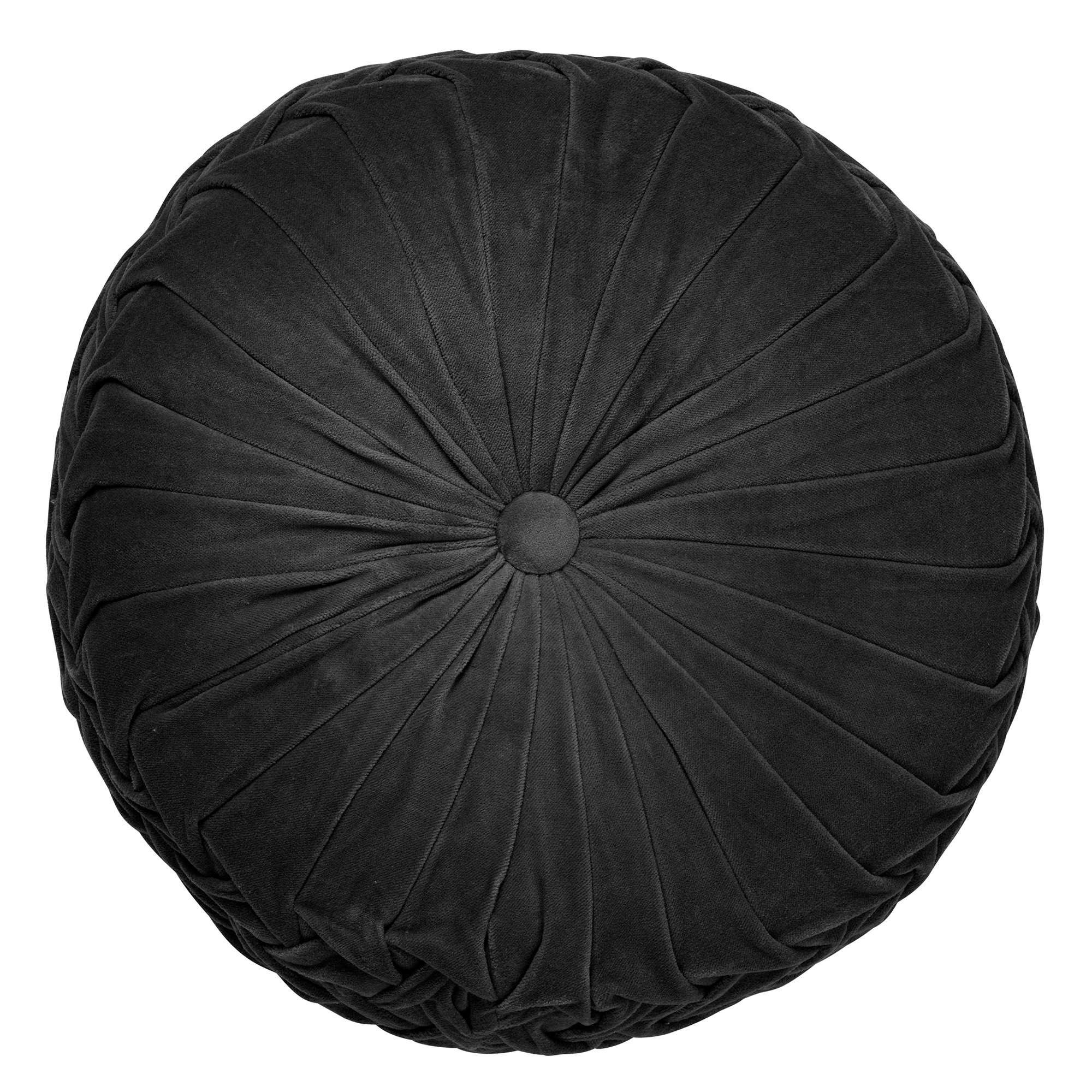 KAJA - Coussin rond en velours 40 cm Raven