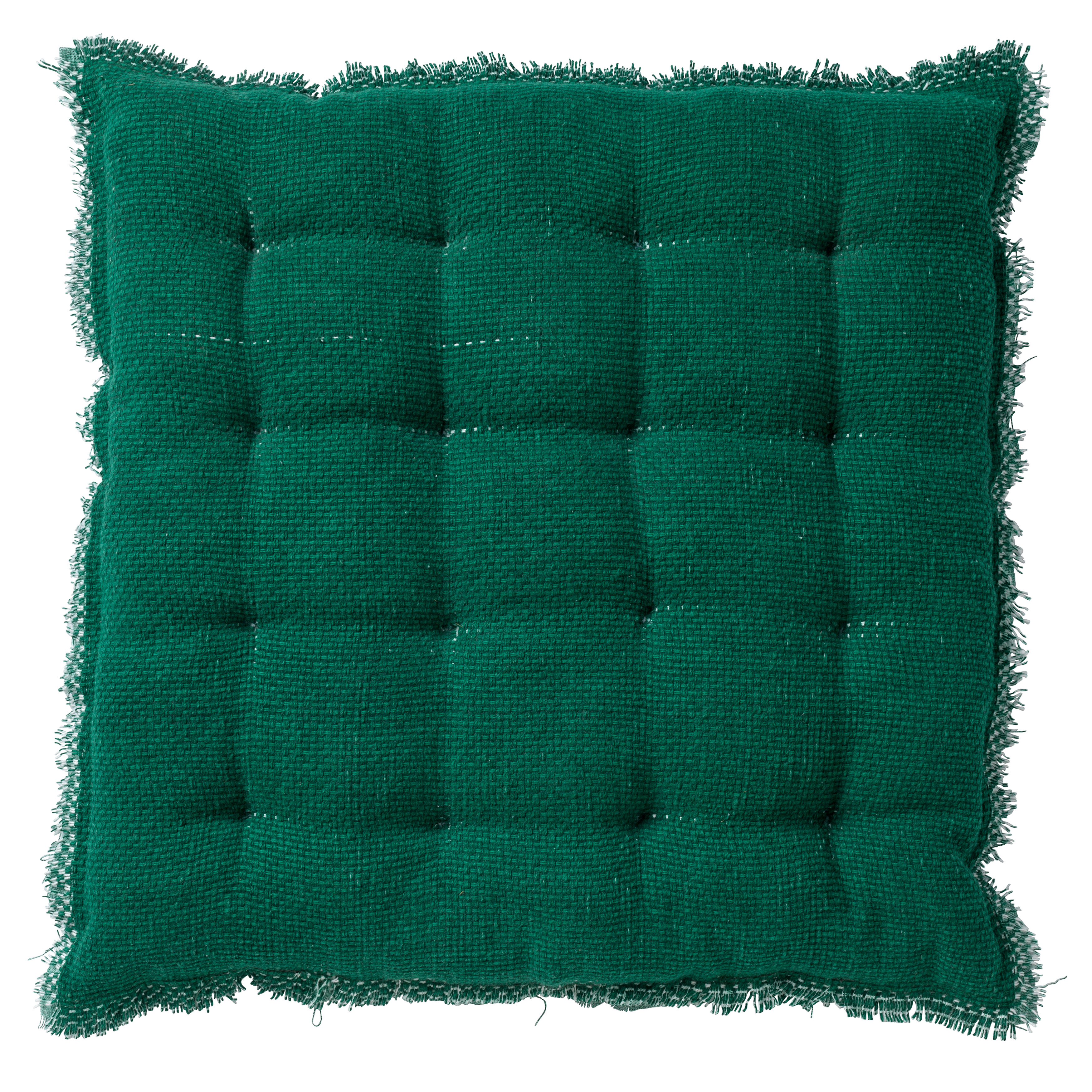BURTO - Seat pad cushion washed coton Galapagos Green 40x40 cm