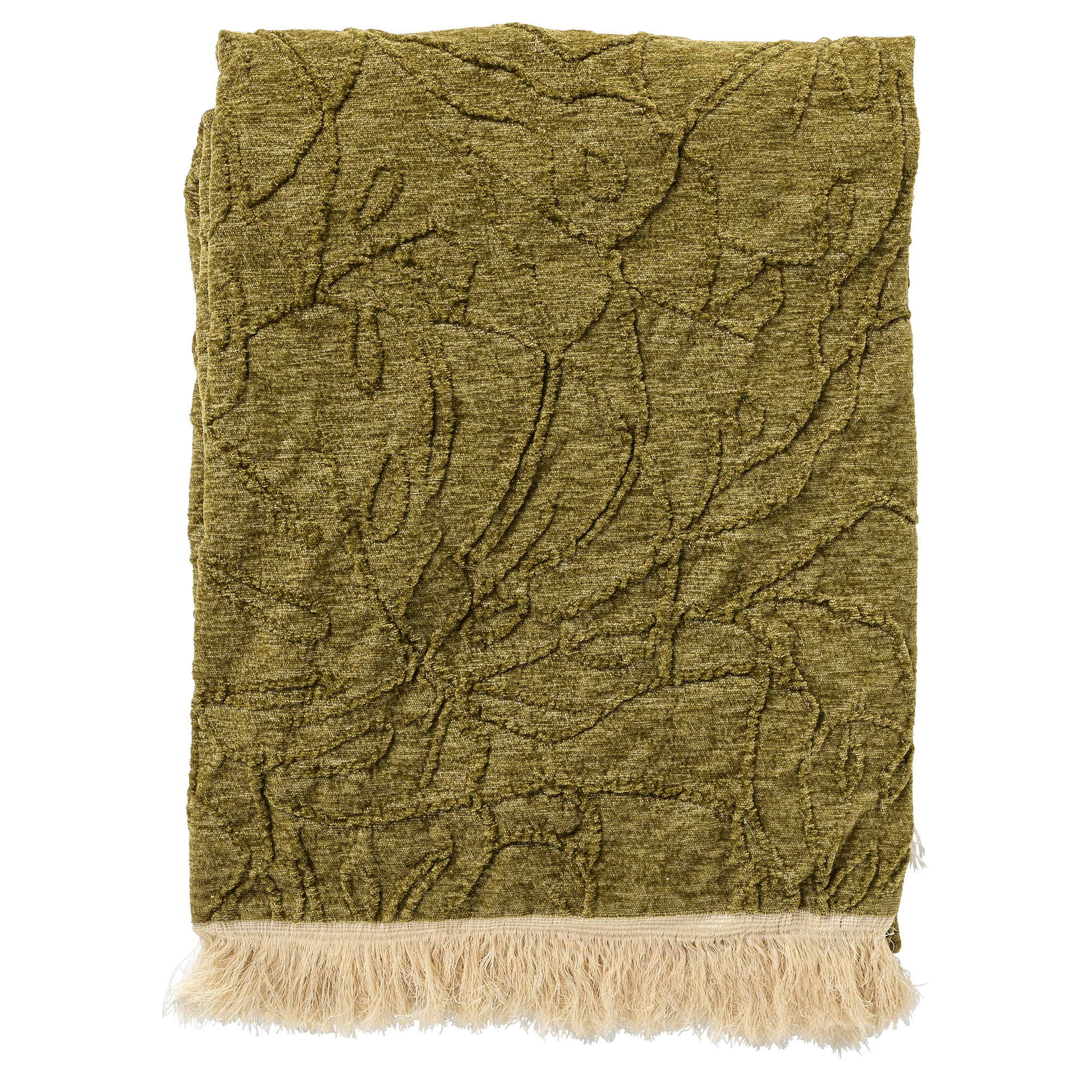 MAYBEL - Wohndecke 140x180 cm - 100% Polyester - Olive Branch  - grün