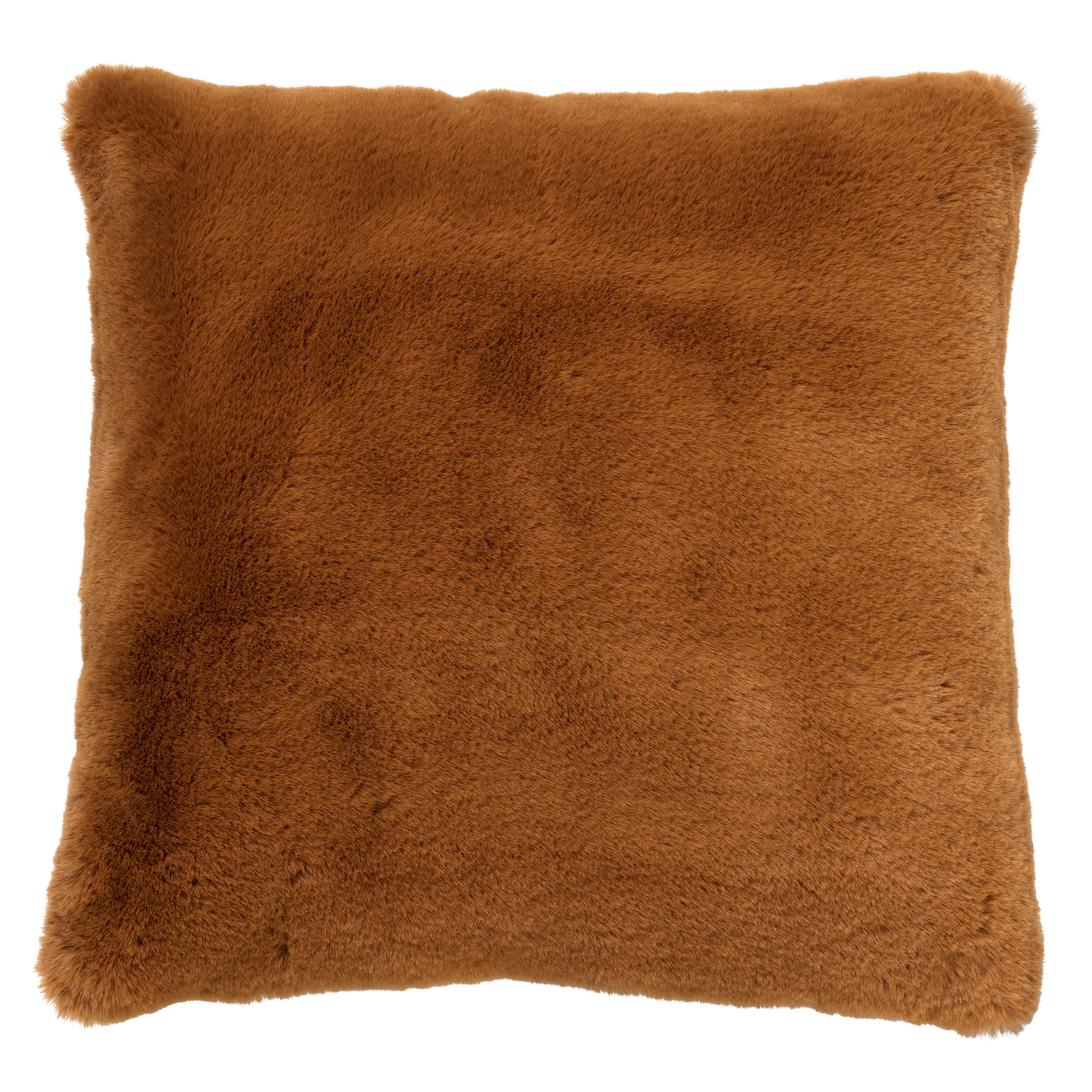 ZAYA - Coussin unicolore 60x60 cm Tobacco Brown