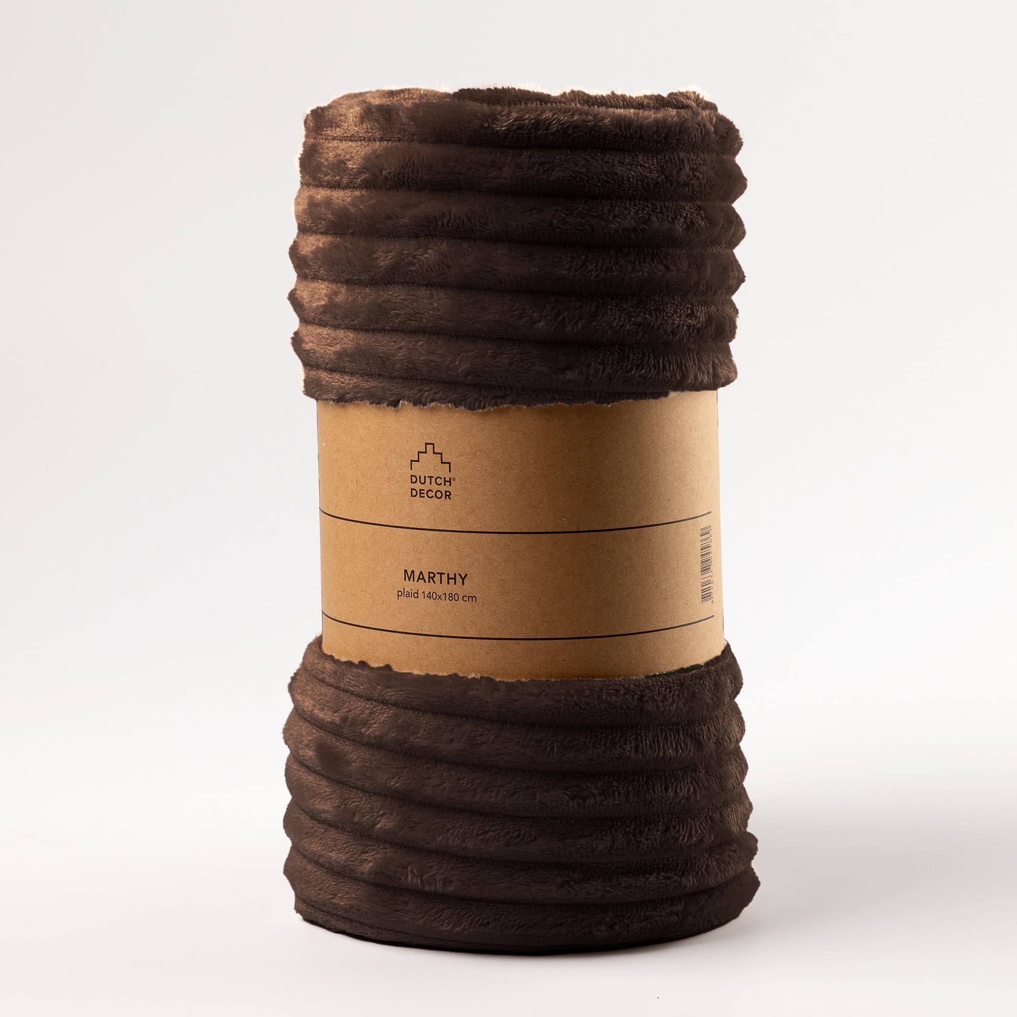 MARTHY - Plaid 140x180 cm - Chocolate Martini - Braun