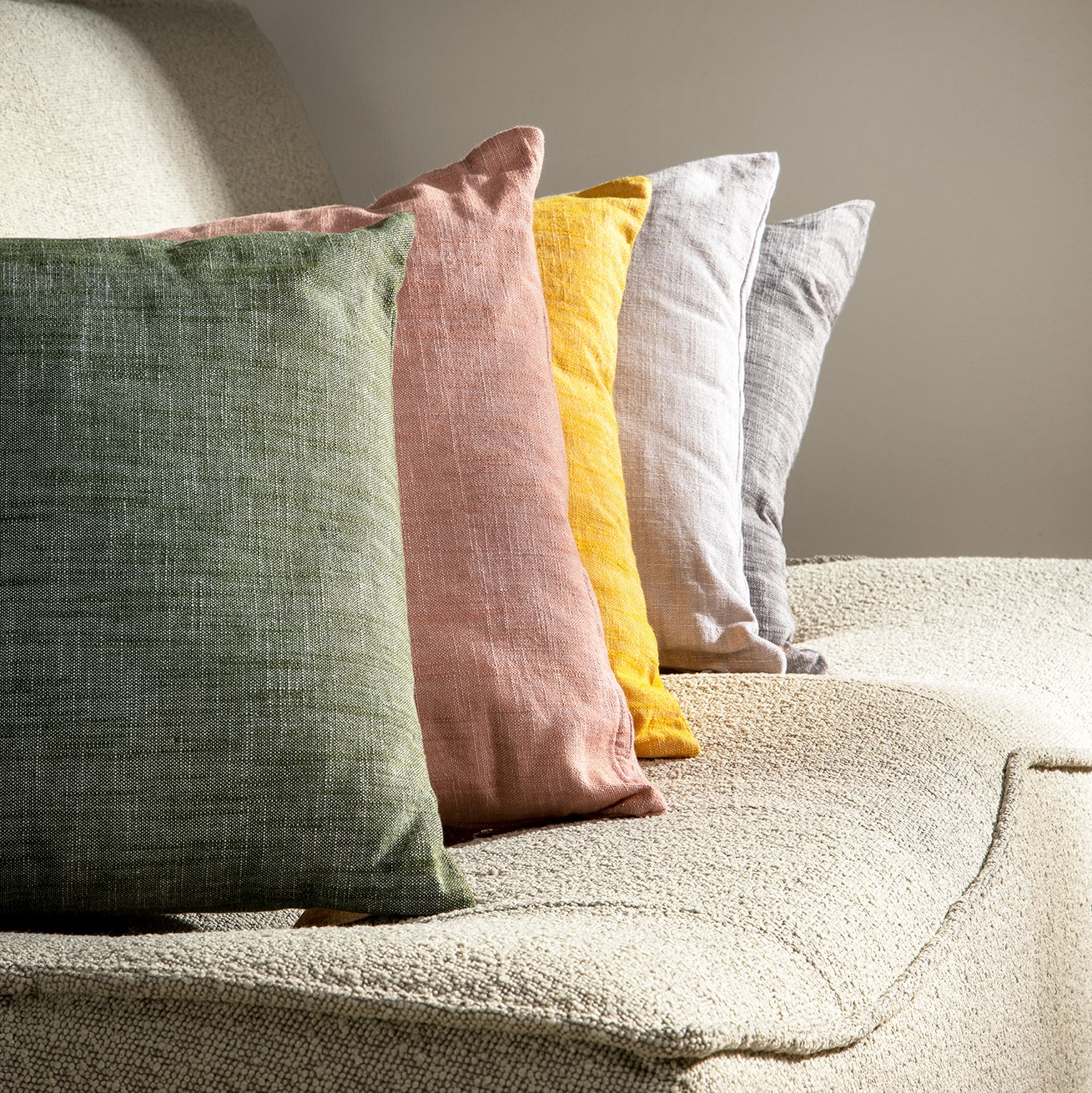 NATURA - Cushion 45x45 cm - 100% bio cotton -  Muted Clay - Pink