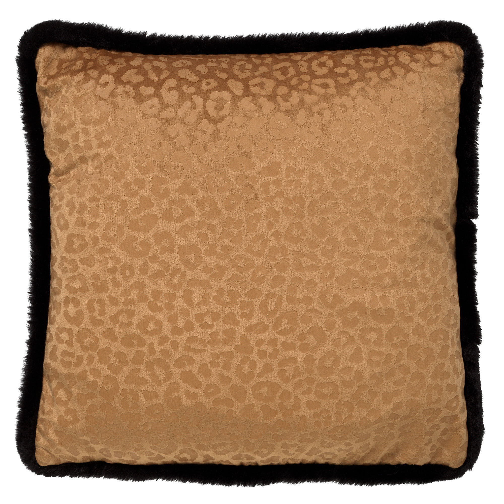 CHEETA - Cushion with animal print 45x45 cm Tobacco Brown