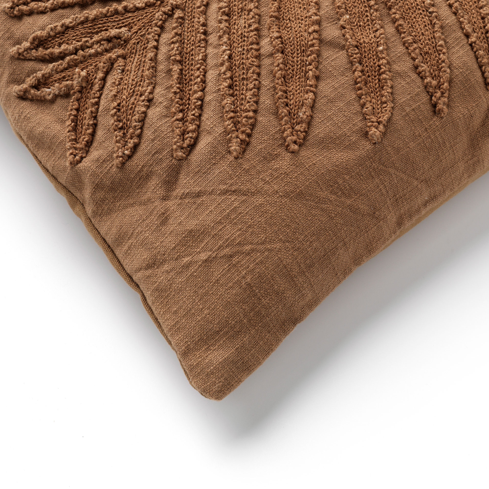 LENNY - Cushion cover cotton 40x60 cm Tobacco Brown