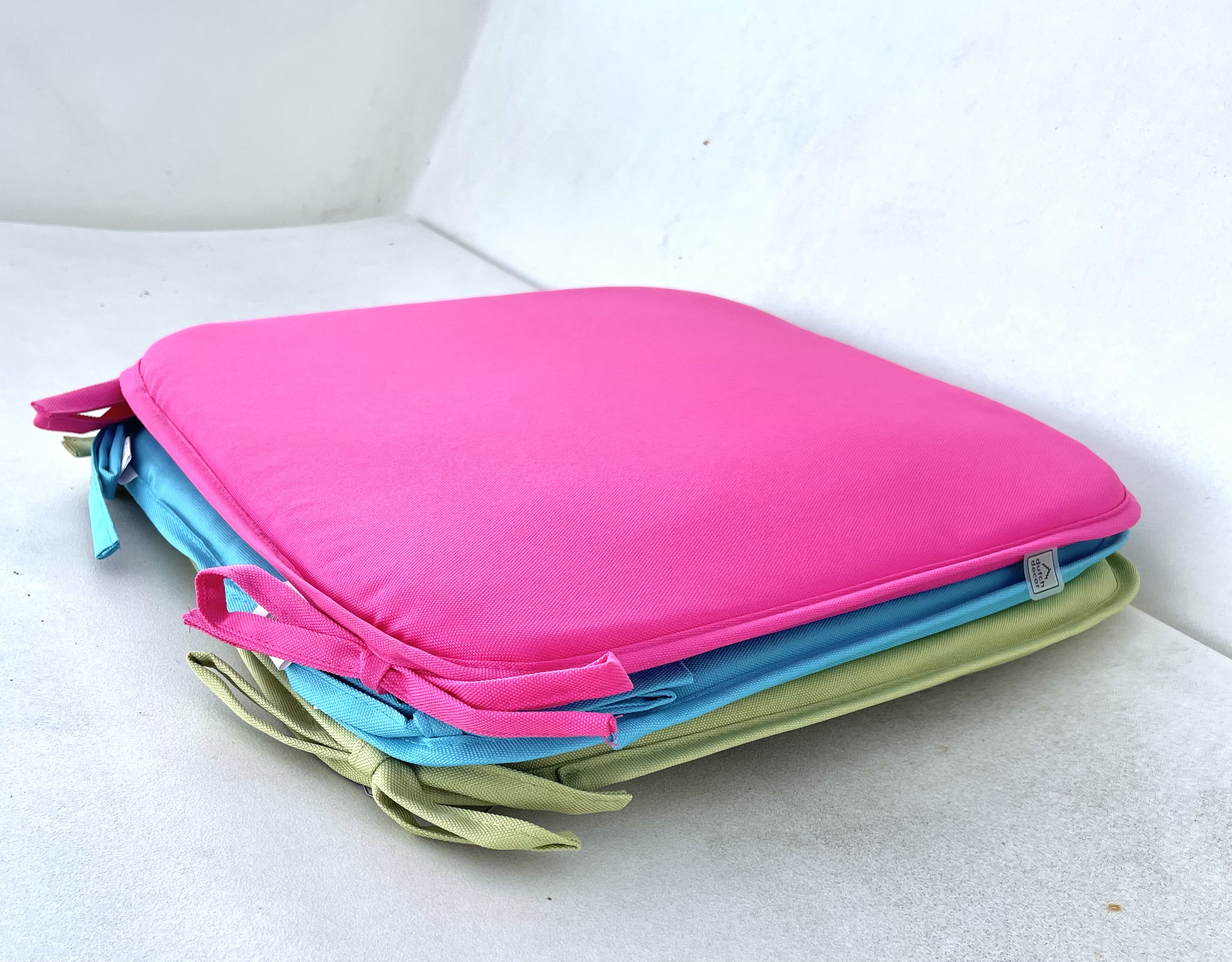 SUNNY - Gallette de chaise avec cordons de fixation Fuchsia 38.5x38.5 cm