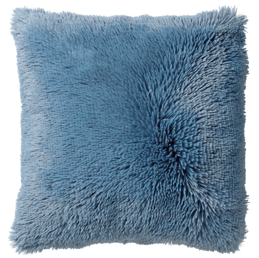 Blue fluffy cushion deals