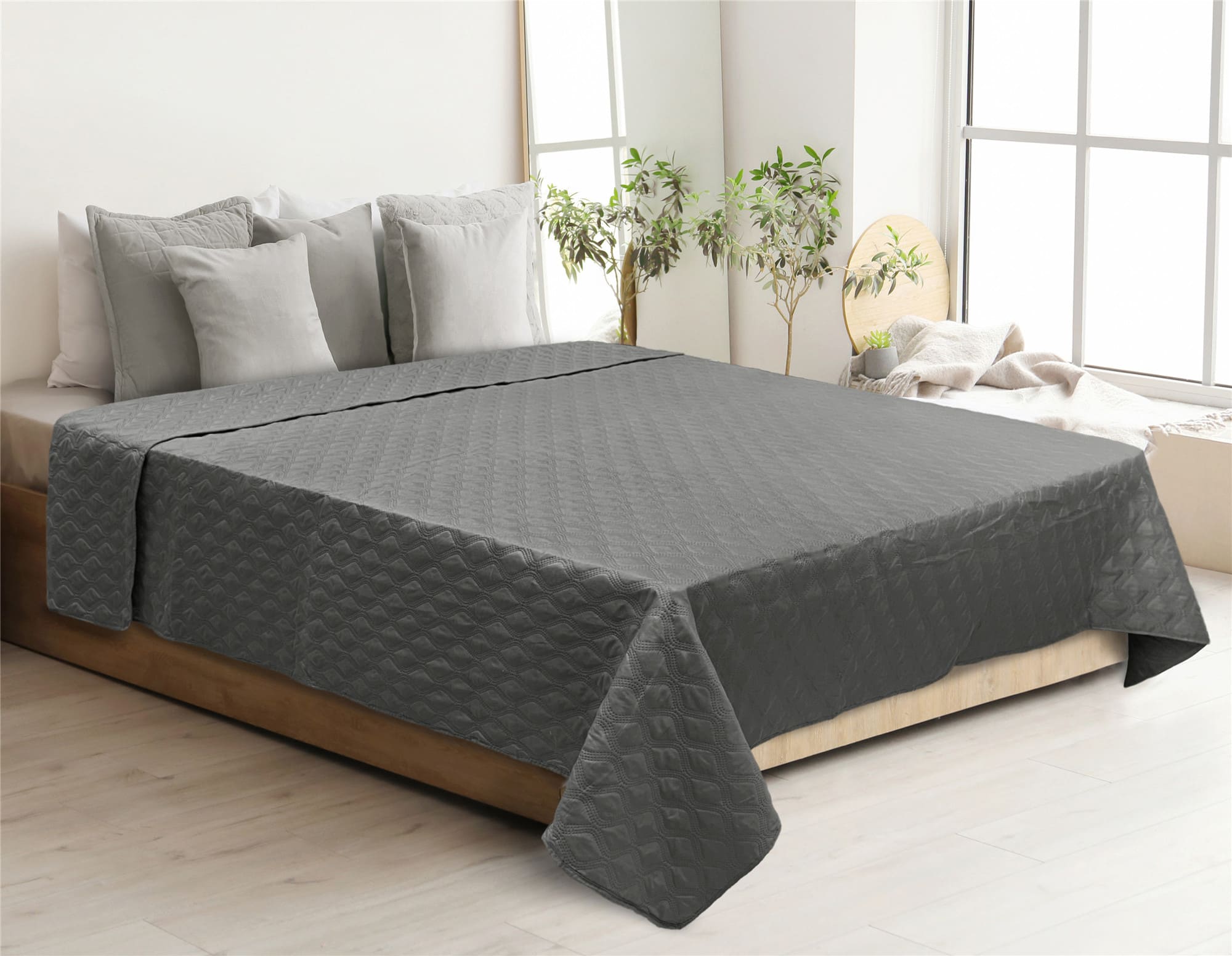 DIANNE - couvre-lit 220x240 cm - Charcoal Gray - grey