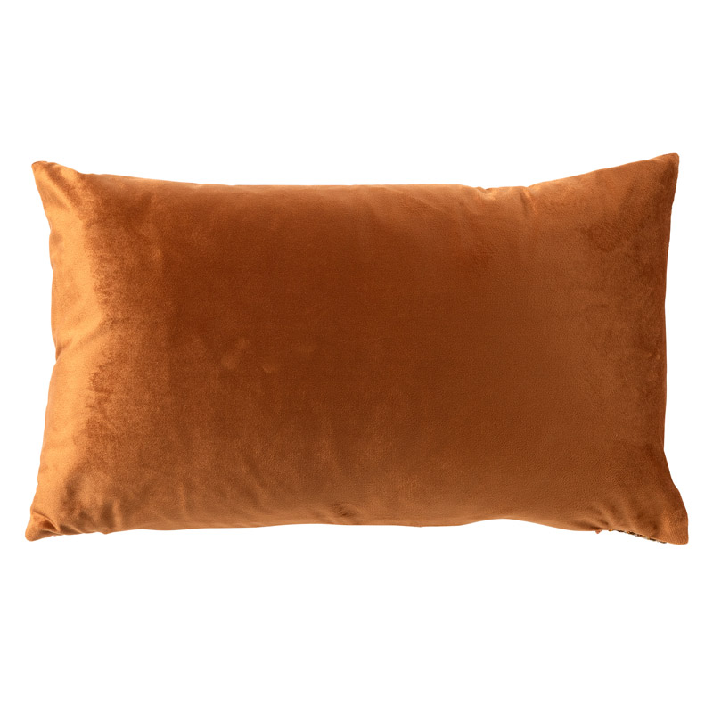 LOLA - Kussenhoes 30x50 cm - geweven look - Brown Patina - bruin
