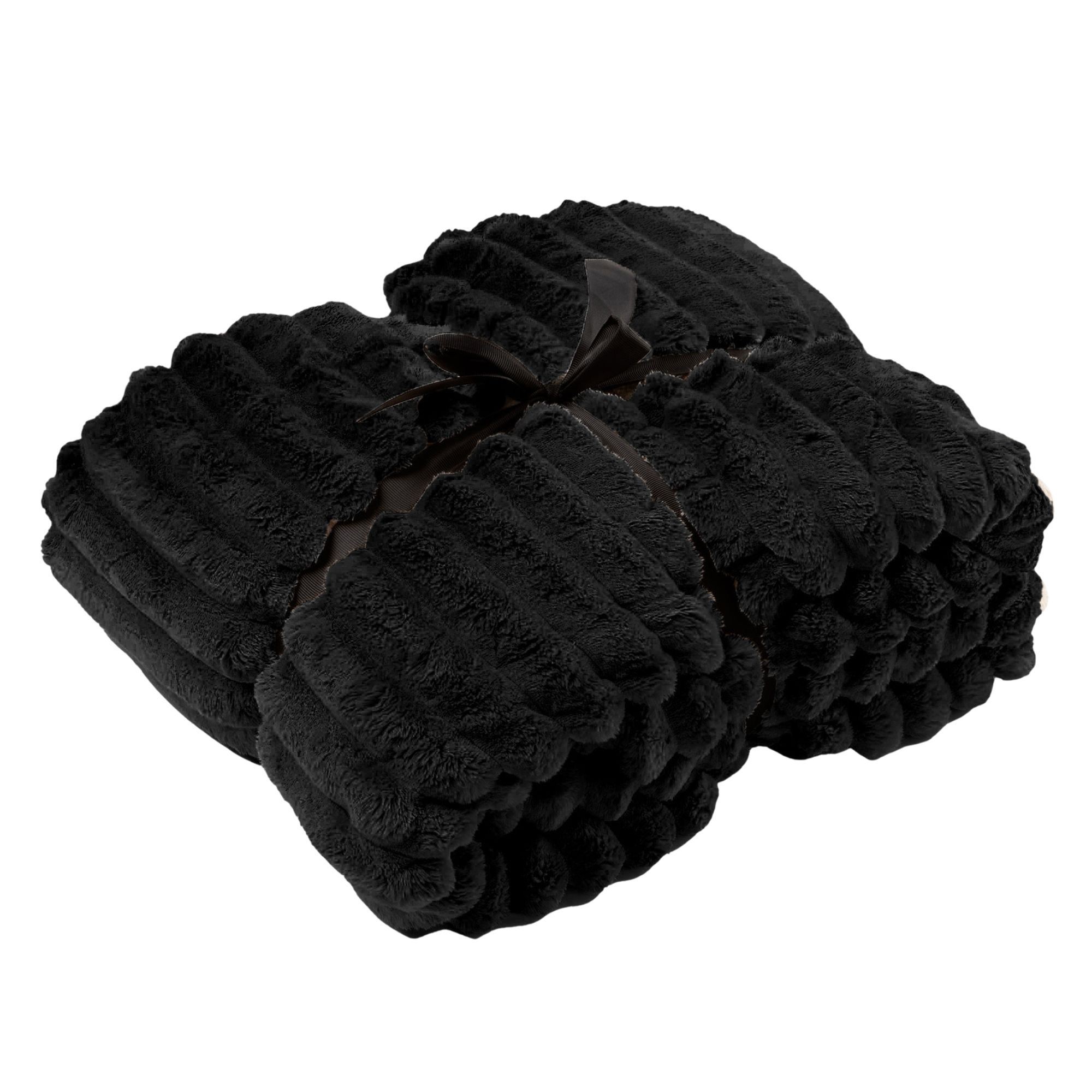 RICKY - Plaid 150x200 cm - Raven - Black