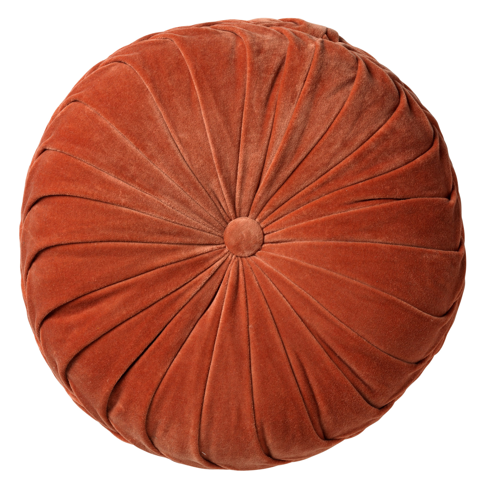 KAJA - Coussin rond en velours Potters Clay 40 cm