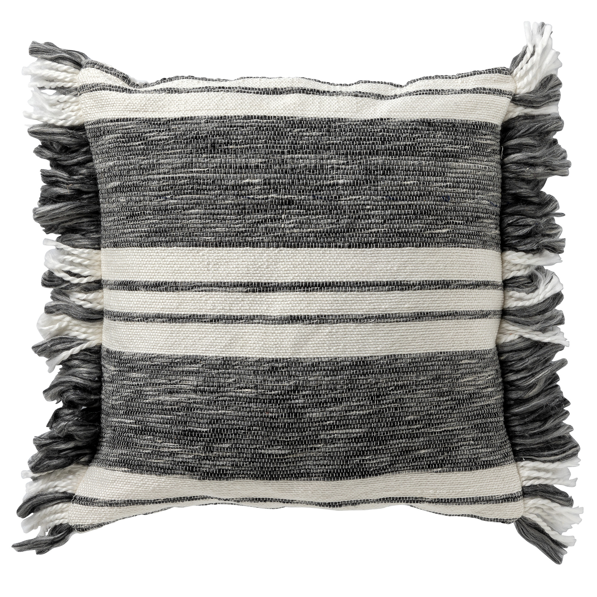 EDGAR - Cushion 45x45 cm with cushion cover made of 85% recycled polyester - Eco Line collection - Charcoal Gray - anthracite