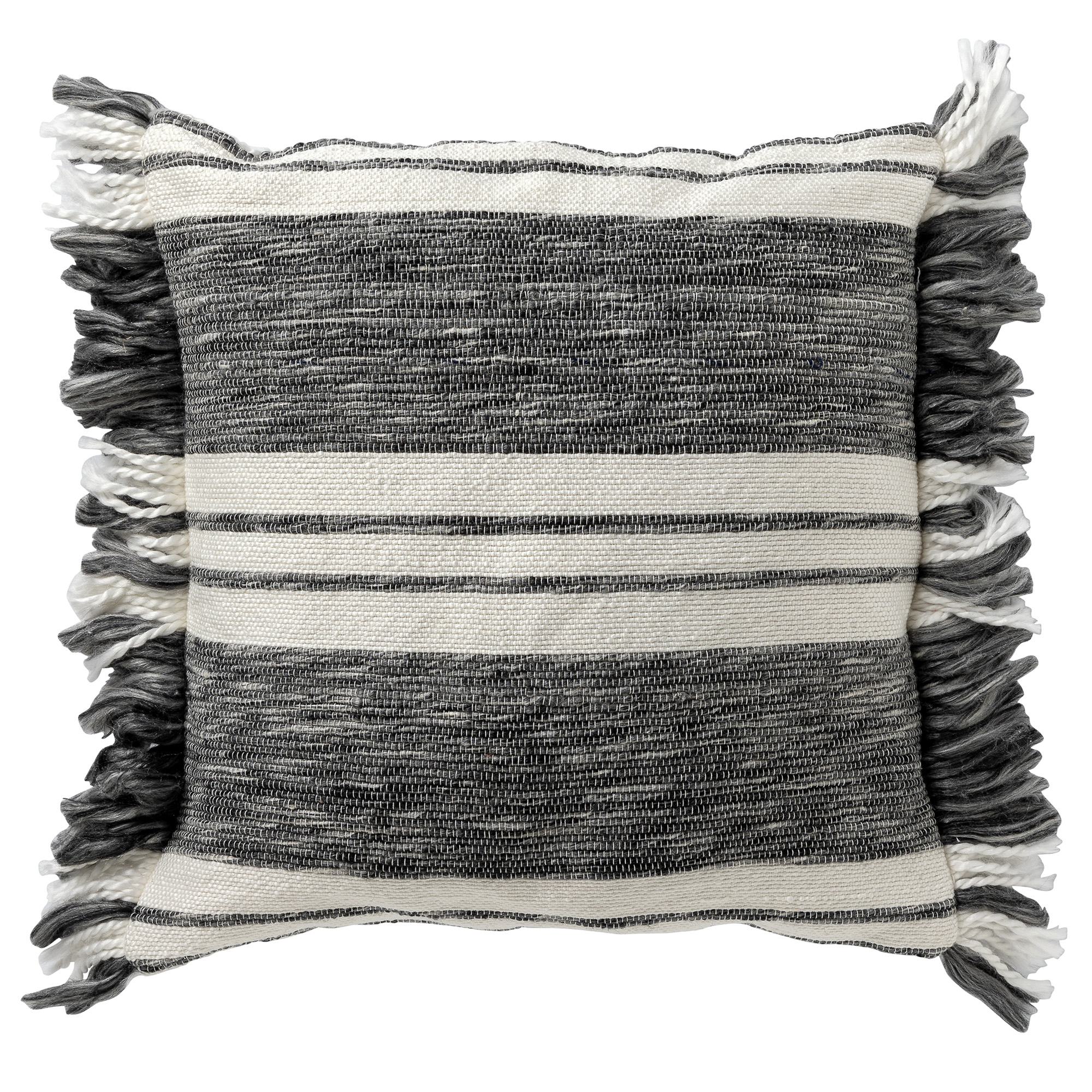 EDGAR - Coussin 45x45 cm avec housse de coussin en 85% polyester recyclé - Eco Line collection - Charcoal Gray - anthracite