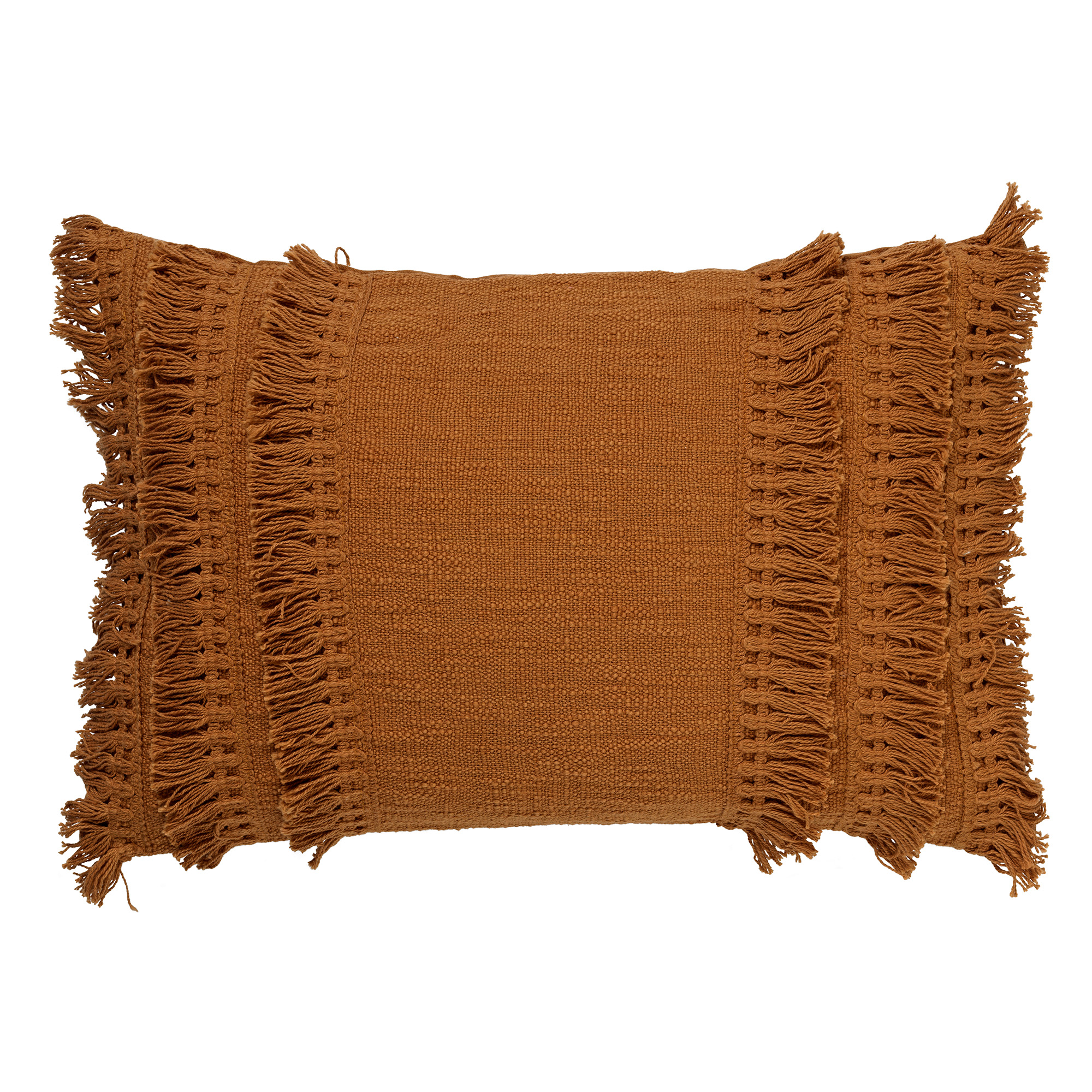 FARA - Housse de coussin en coton Tobacco Brown 40x60 cm 