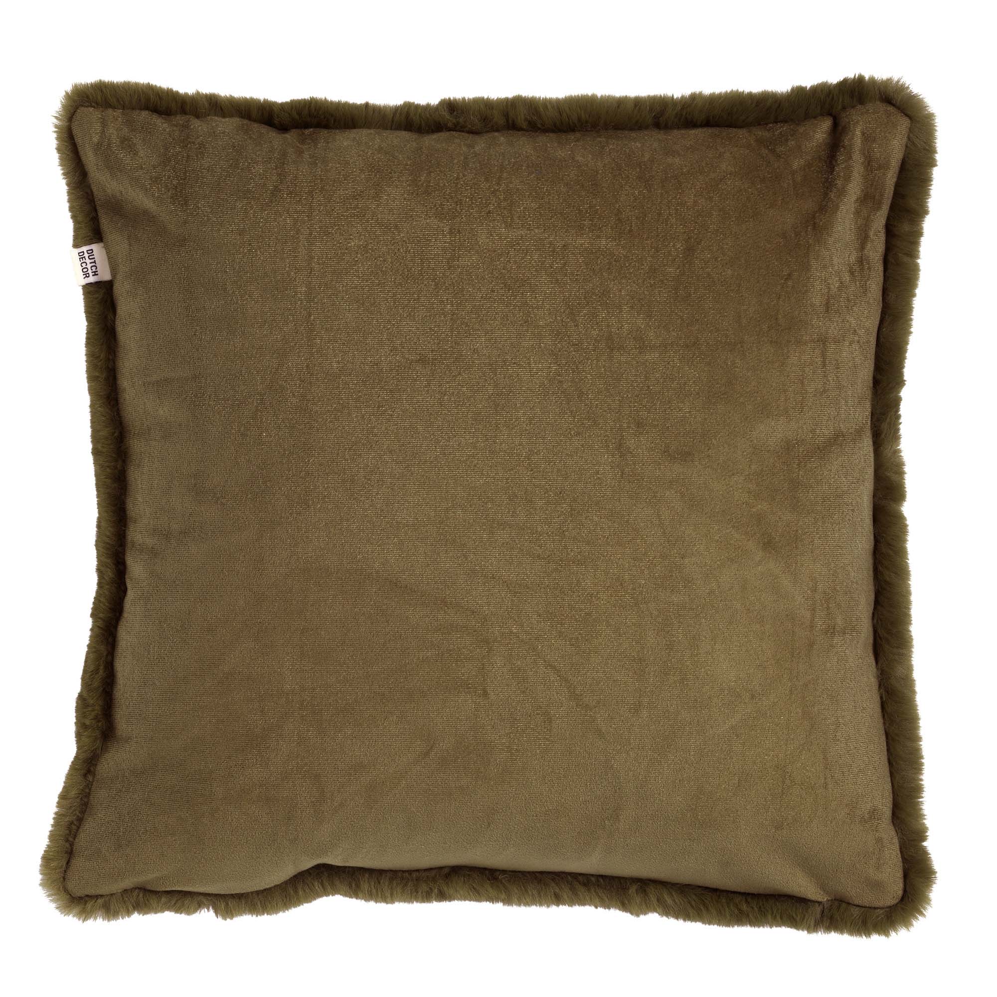 ZAYA - Cushion unicolour 60x60 cm - Military Olive - green