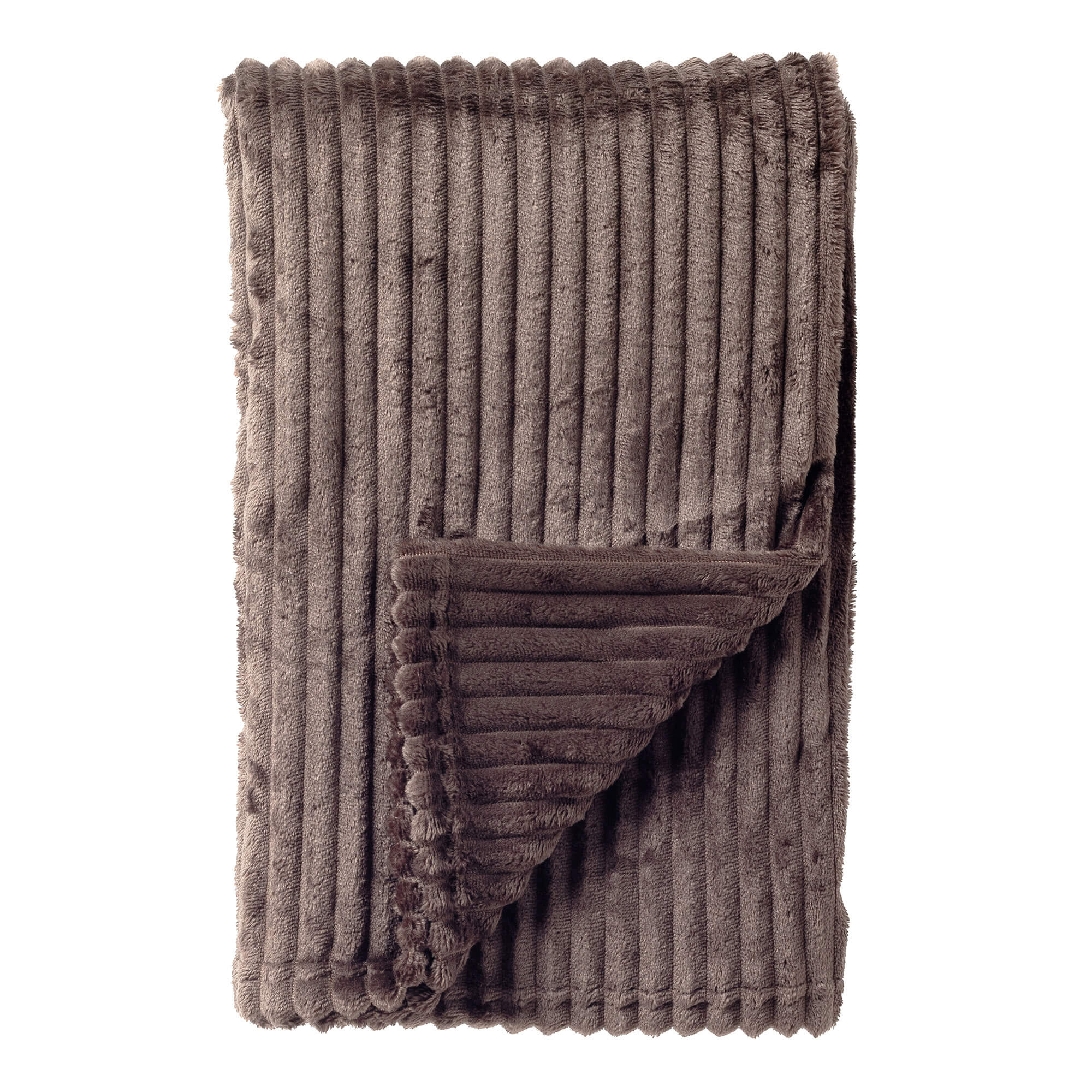 MARTHY - Plaid 140x180 cm - Driftwood - Braun