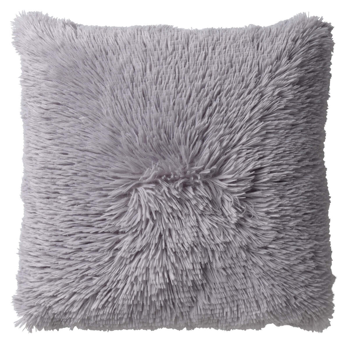 FLUFFY - Dekokissen 45x45 cm - superweich - einfarbig - Micro Chip - hellgrau